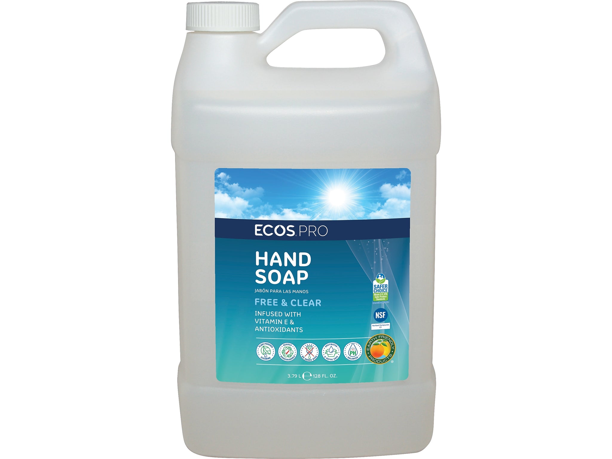 ECOS PRO Liquid Hand Soap, Free & Clear Scent, 1 Gal.