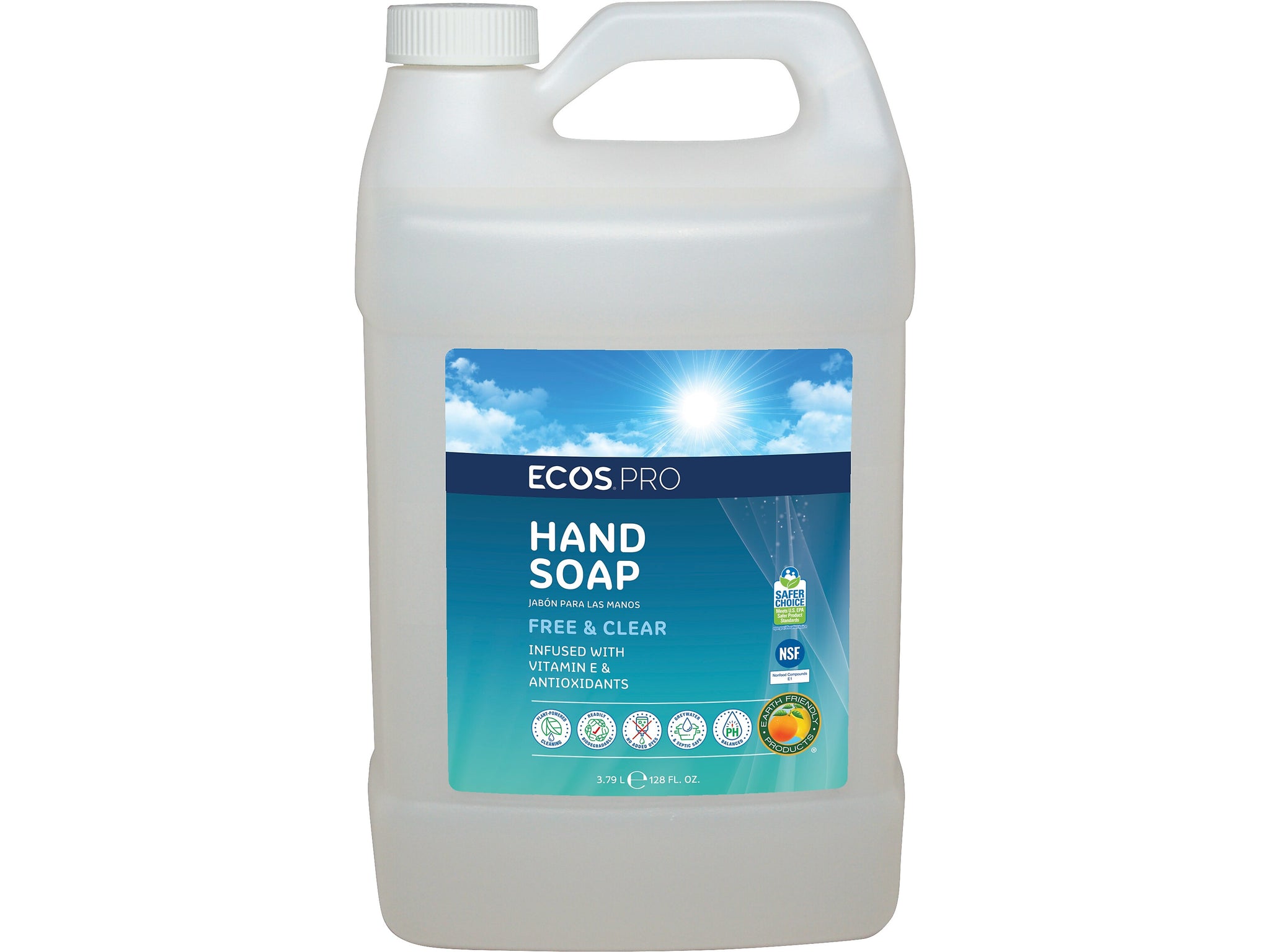 ECOS PRO Liquid Hand Soap, Free & Clear Scent, 1 Gal.
