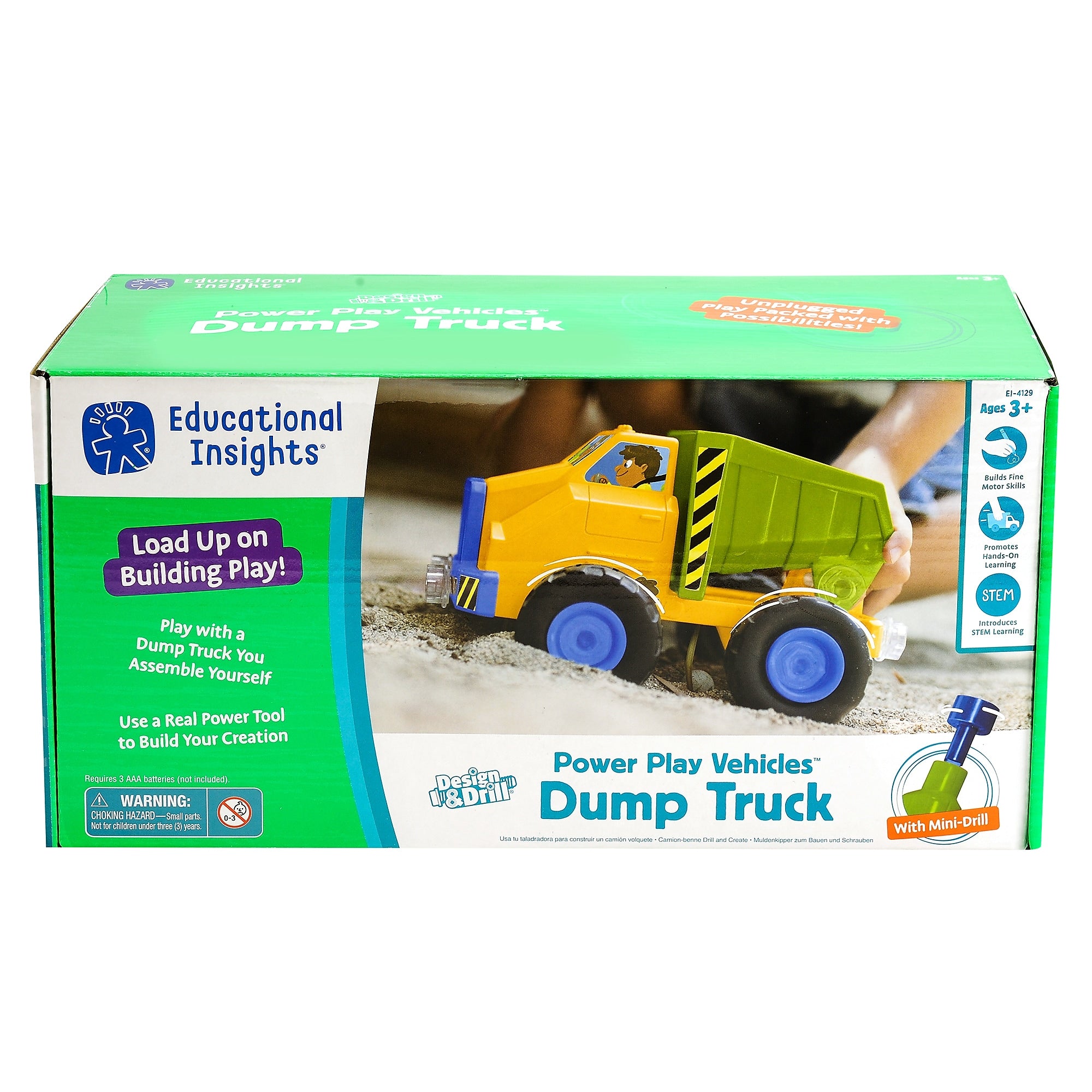 Educational Insights Design & Drill Power Play Vehicles Dump Truck