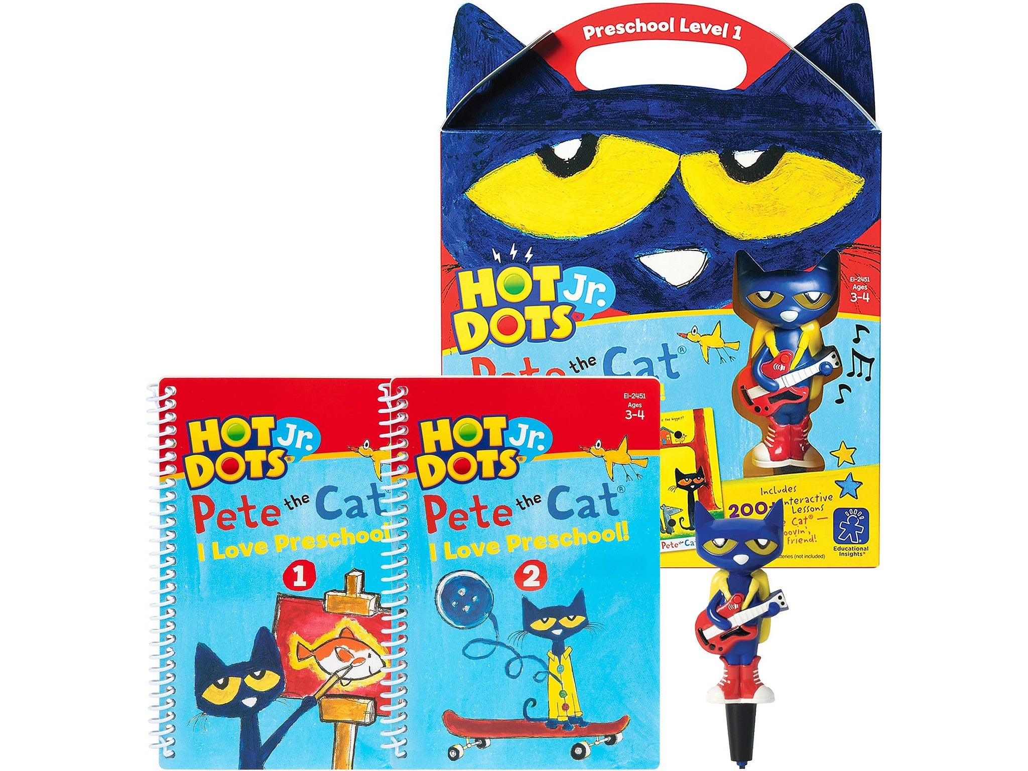 Educational Insights Hot Dots Jr. Pete the Cat I Love Preschool! Set with Pete the Cat Your Groovin' Schoolin' Friend Pen