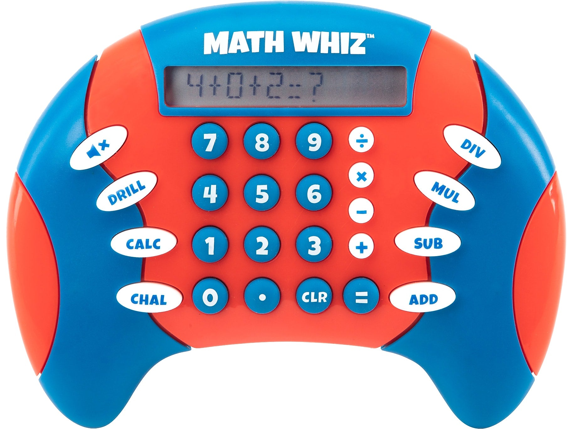 Educational Insights Math Whiz Electronic Flash Card Game, Red/Blue