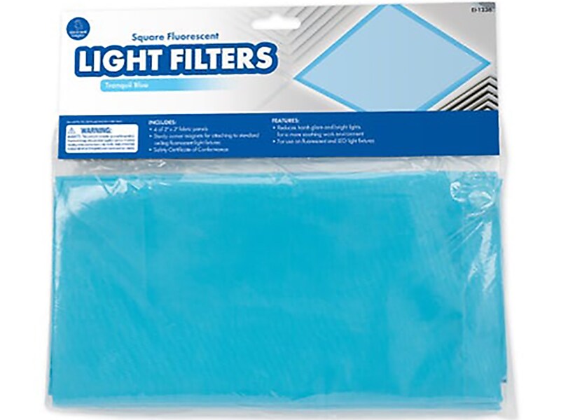 Educational Insights Mini Light Filters, Tranquil Blue, 2' x 2', 4/Set
