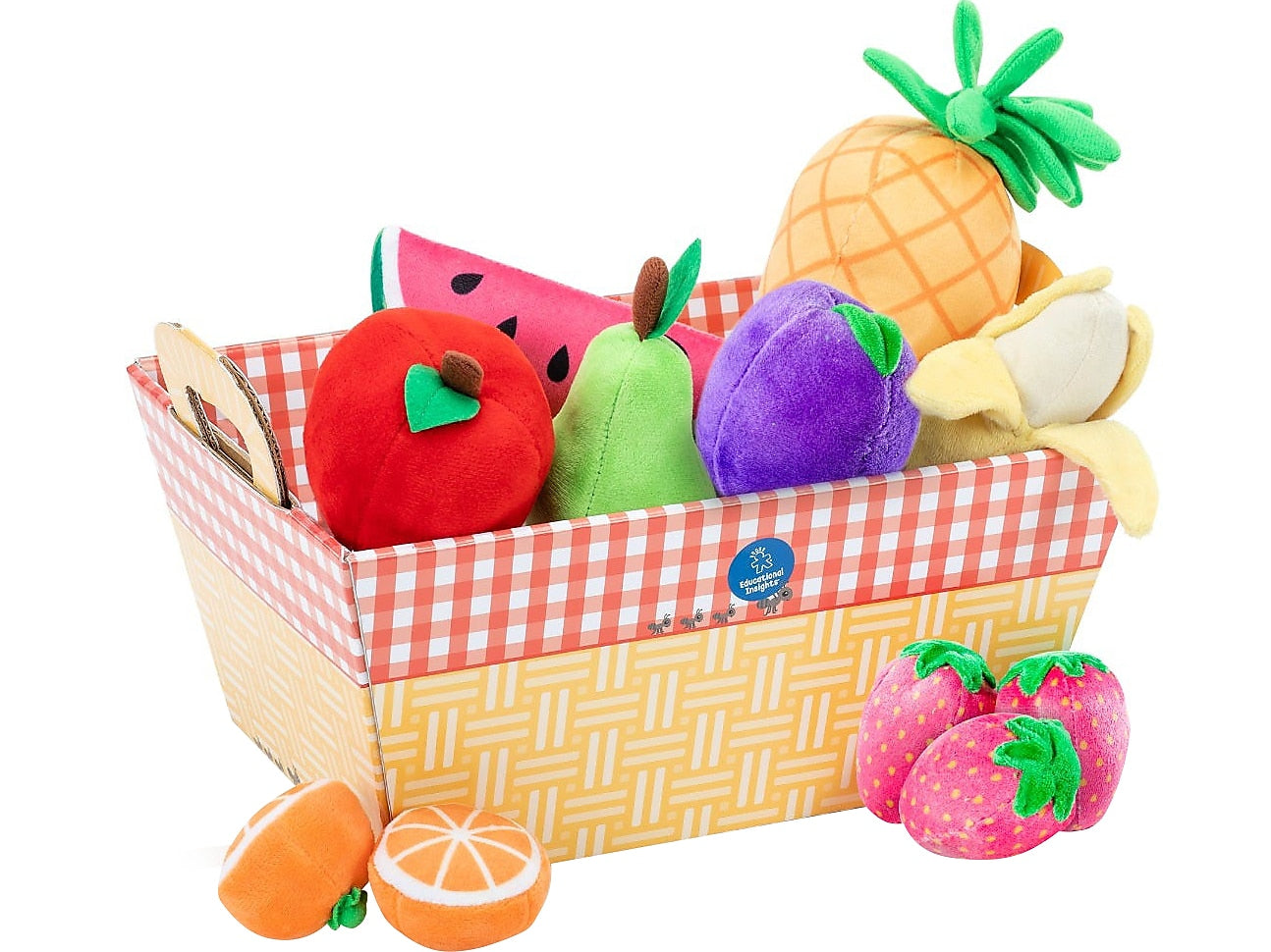 Educational Insights Plush Fruit Basket, 0.85