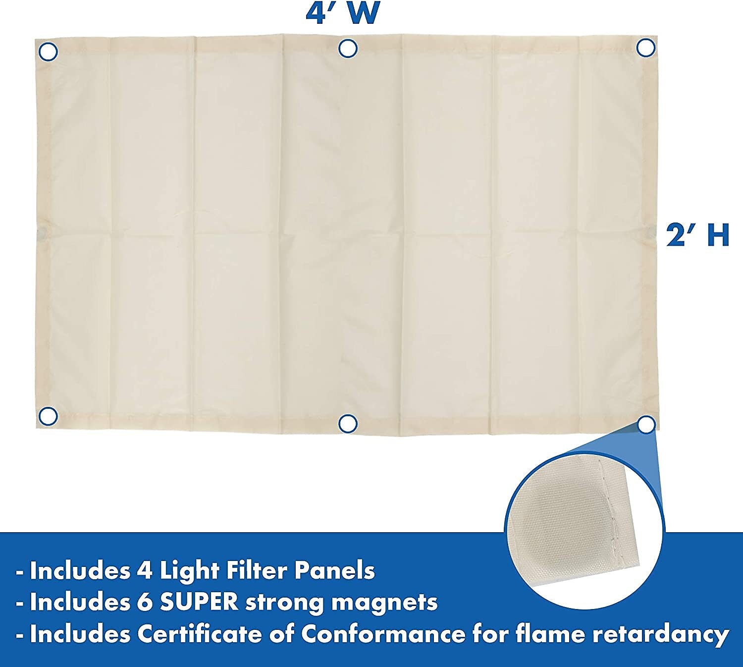 Educational Insights The Original Fluorescent Light Filters: Whisper White, 2' x 4', 4/Set