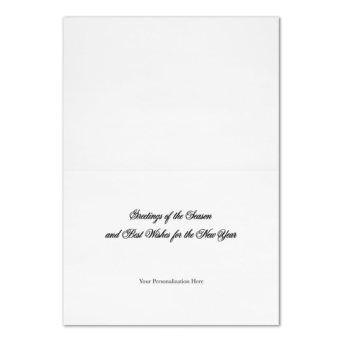 "Elegant Image" Holiday Card w/ Fastick Silver Lined White Envelope, 100/BX