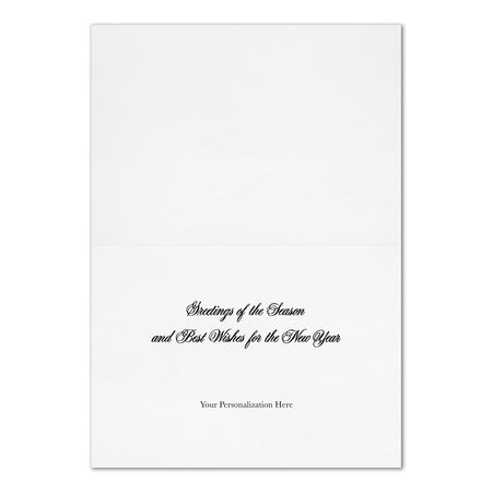 "Elegant Image" Holiday Card w/ Fastick Silver Lined White Envelope, 100/BX