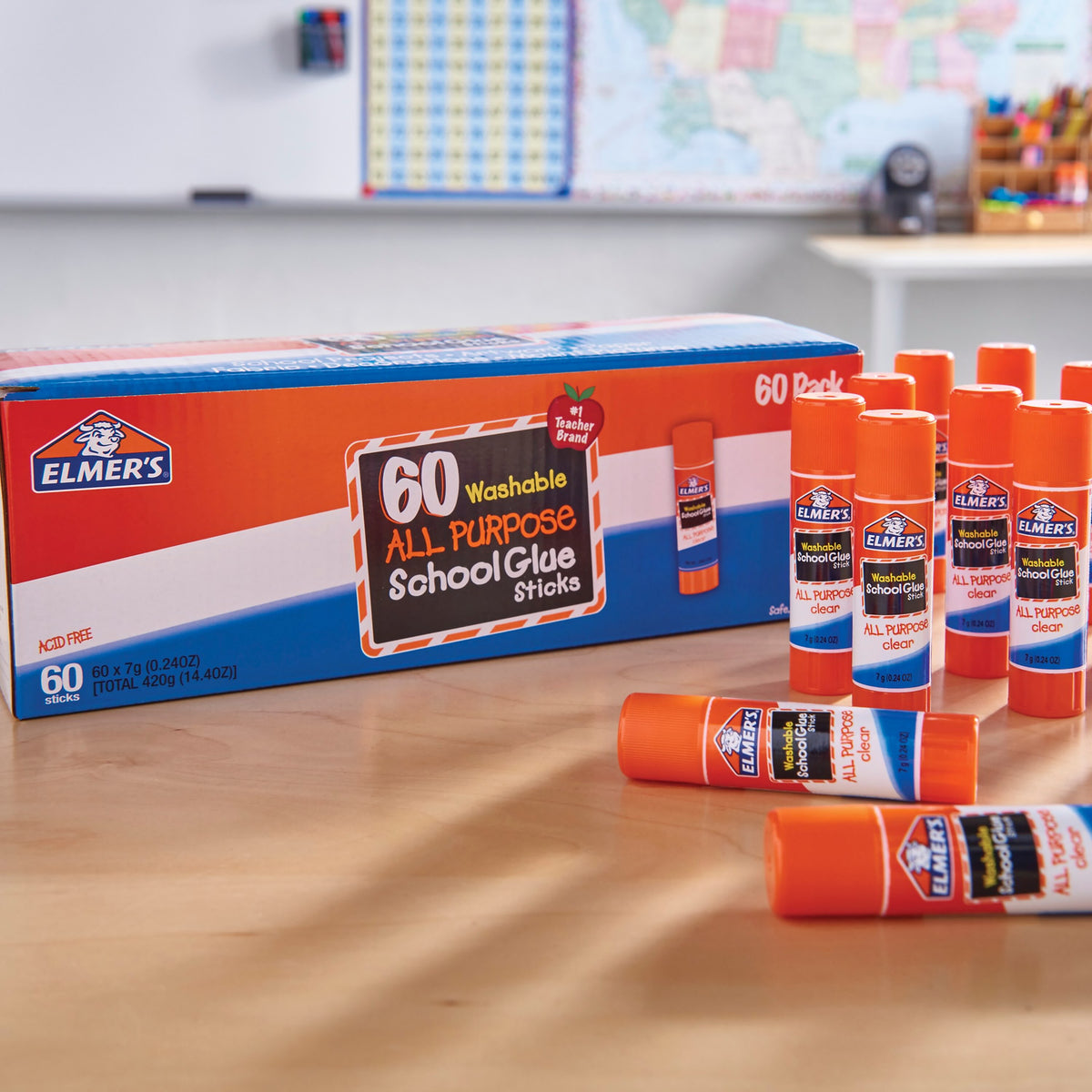 Elmer's All Purpose School Glue Sticks, 0.24 oz., 60/Pack