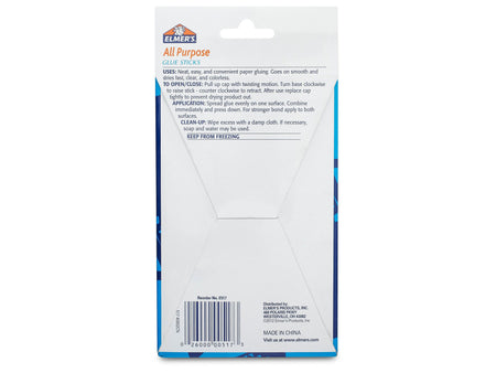 Elmer's All-Purpose Washable Glue Sticks, 0.77 oz., White, 12/Pack