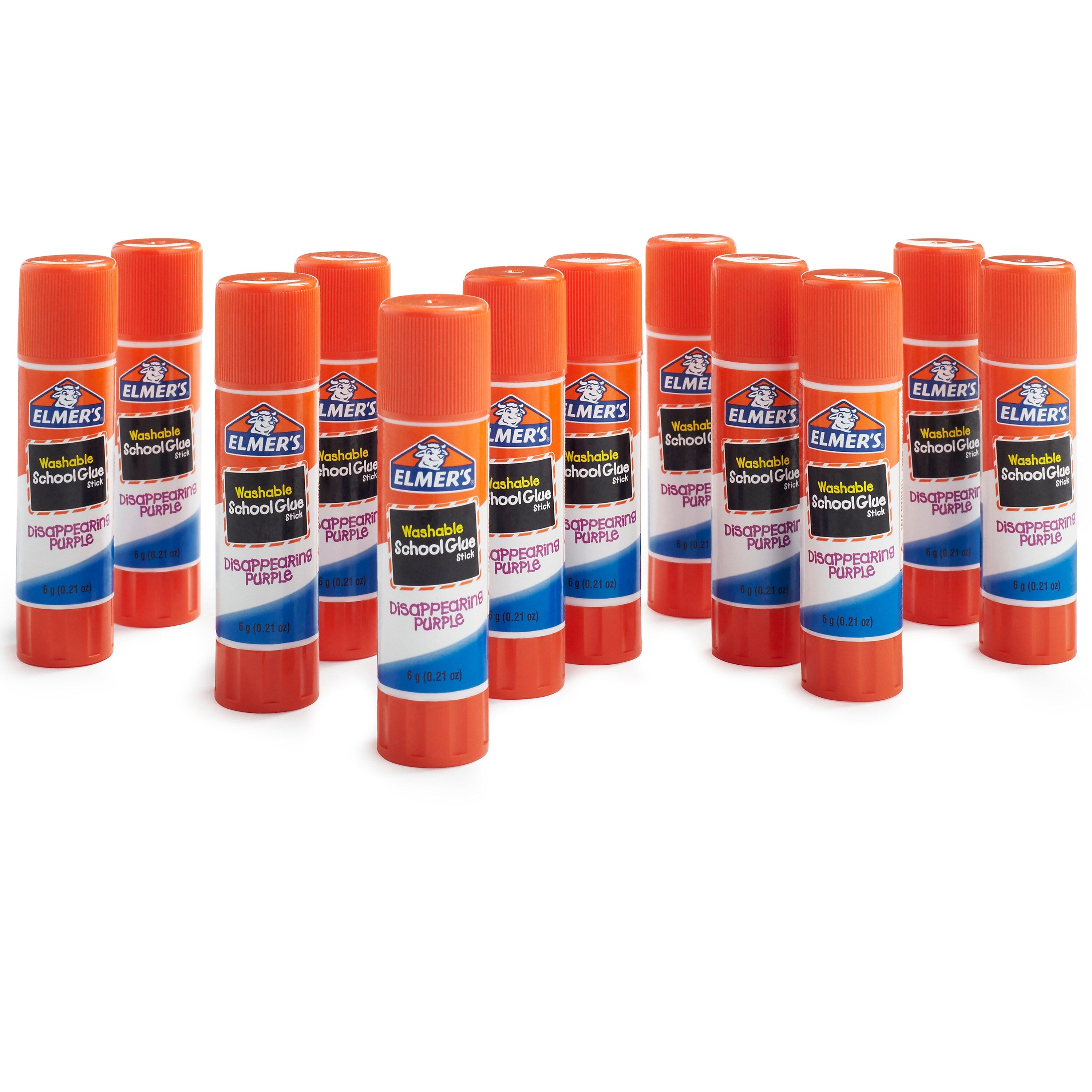 Elmer's Disappearing Washable Glue Sticks, .21 oz., 12/Pack