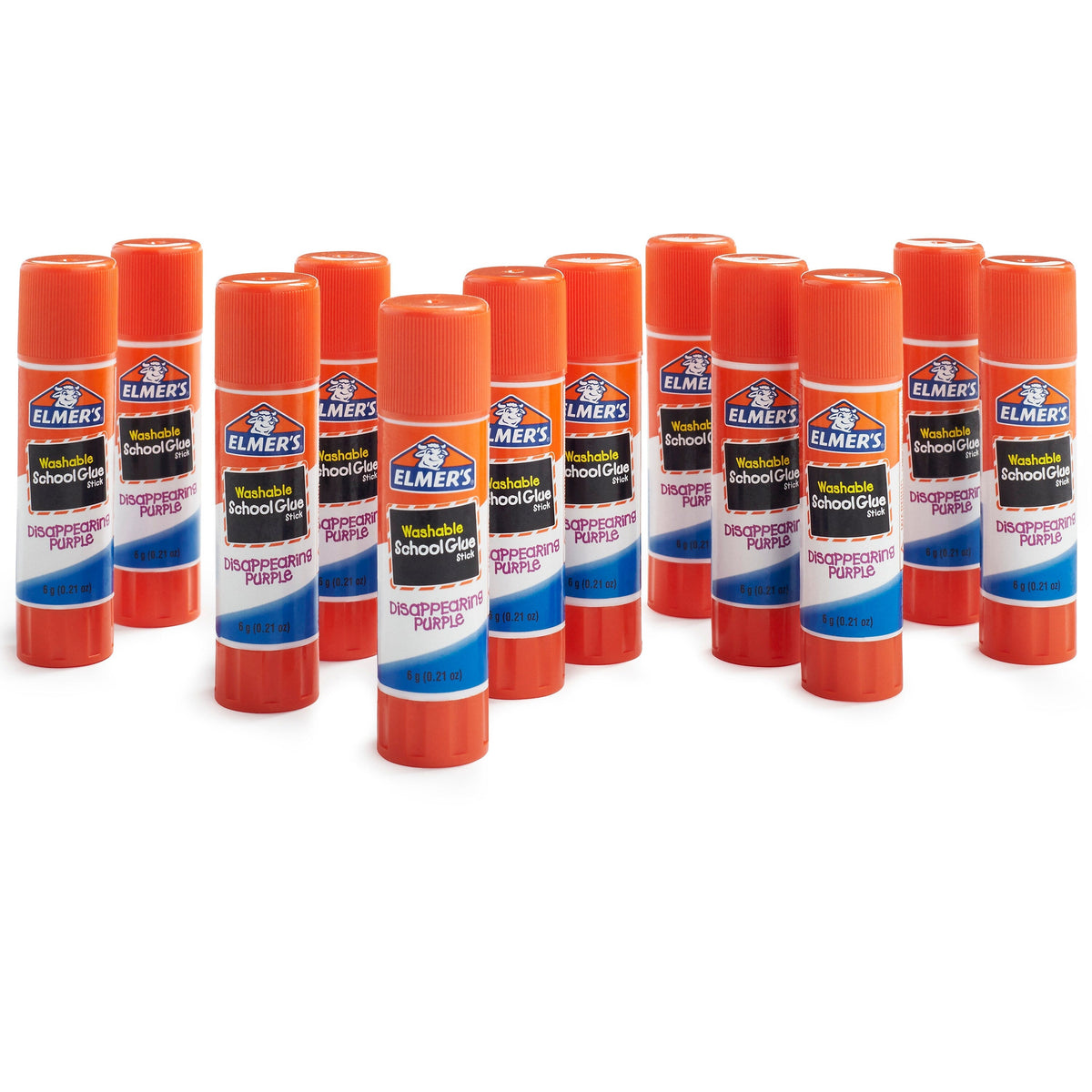 Elmer's Disappearing Washable Glue Sticks, .21 oz., 12/Pack