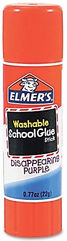 Elmer's Jumbo Disappearing Purple Washable Removable Glue Sticks, 0.77 oz., Purple