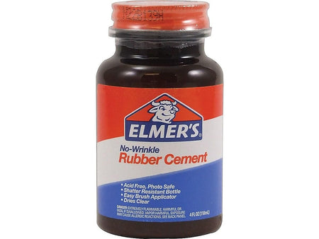 Elmer's No-Wrinkle Rubber Cement, 4 oz.