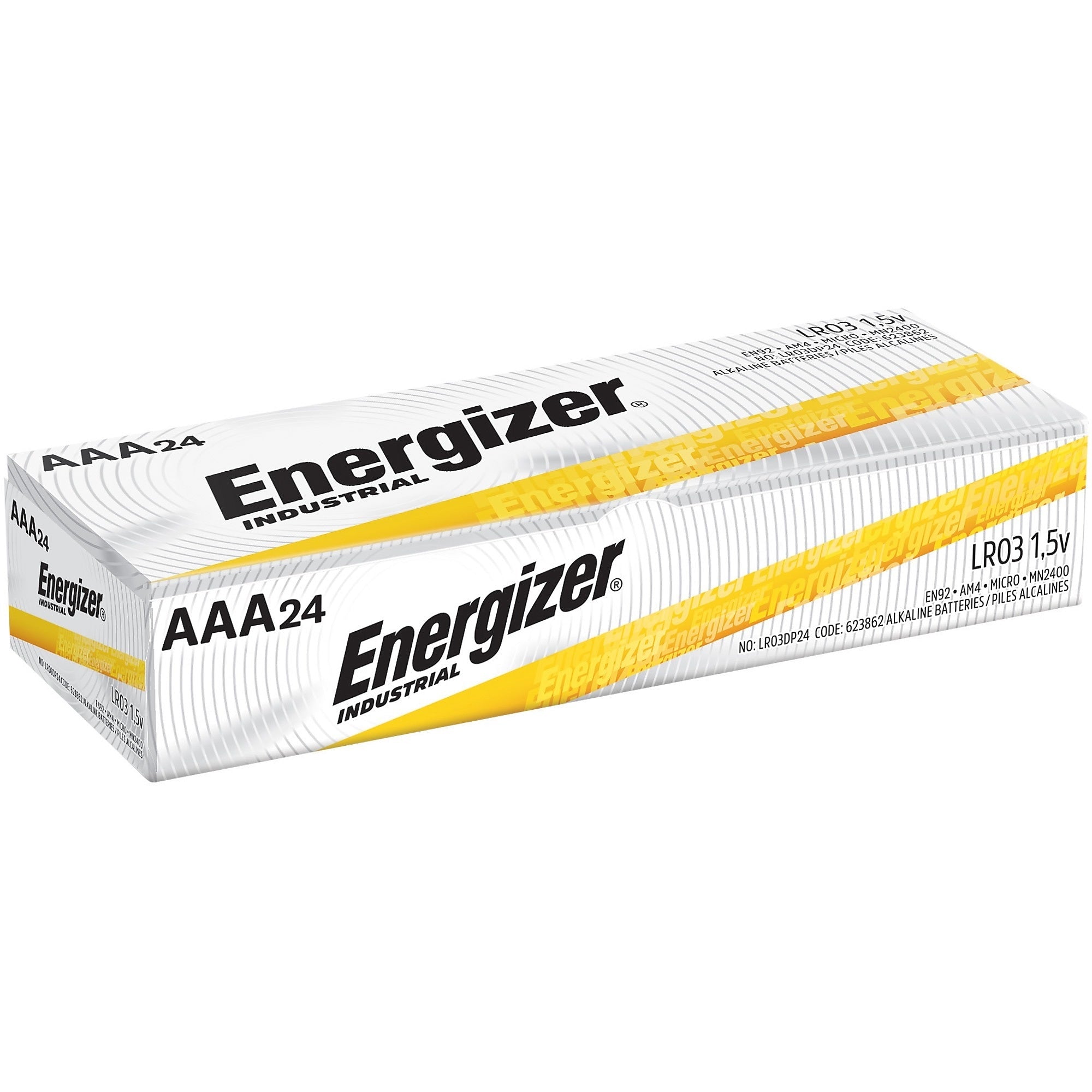 Energizer Industrial Alkaline Battery, AAA, 24/Pack