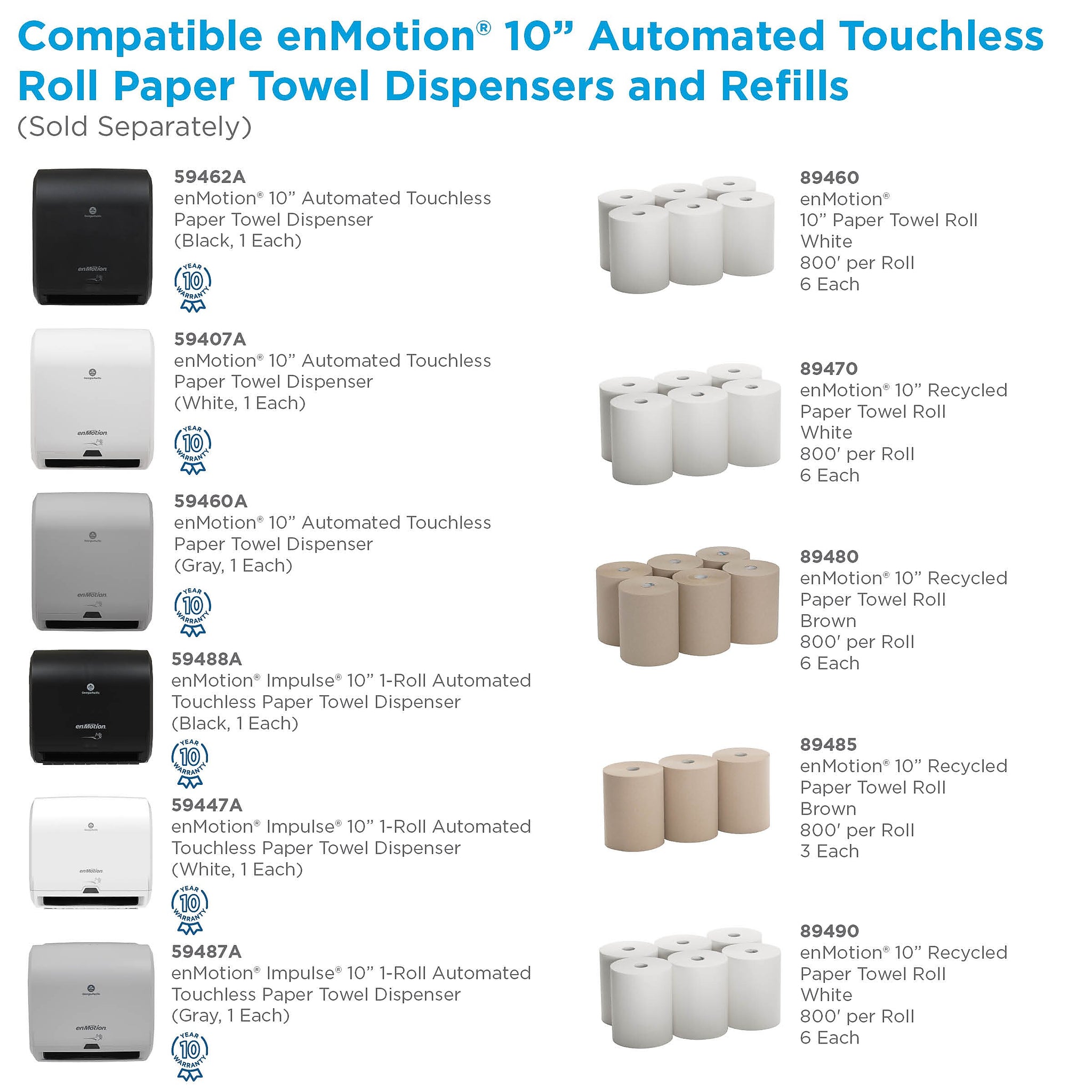 enmotion enMotion Hardwound Paper Towel Dispenser, White