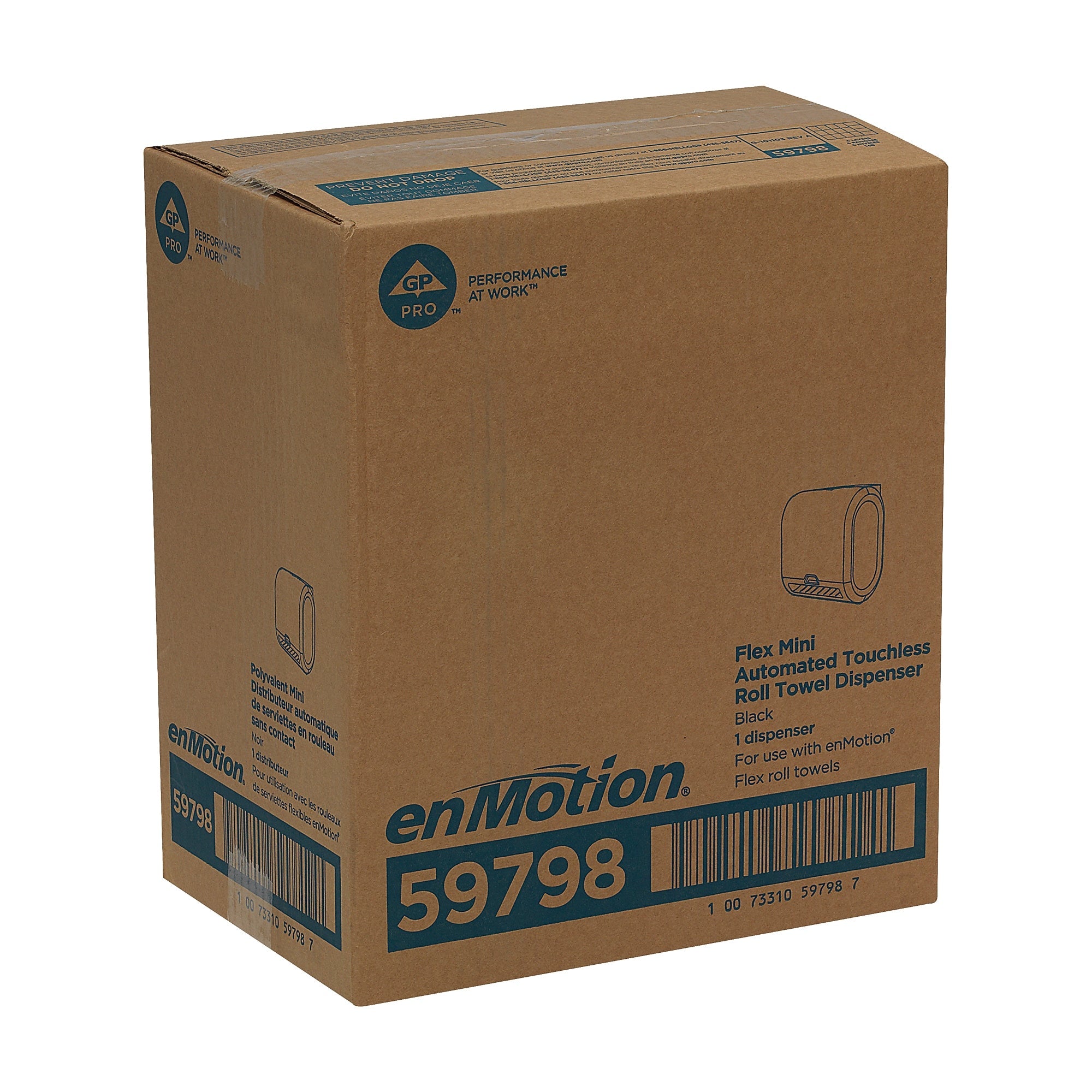 enMotion® Flex Mini Automated Touchless Roll Paper Towel Dispenser by GP PRO, Black, 11.750