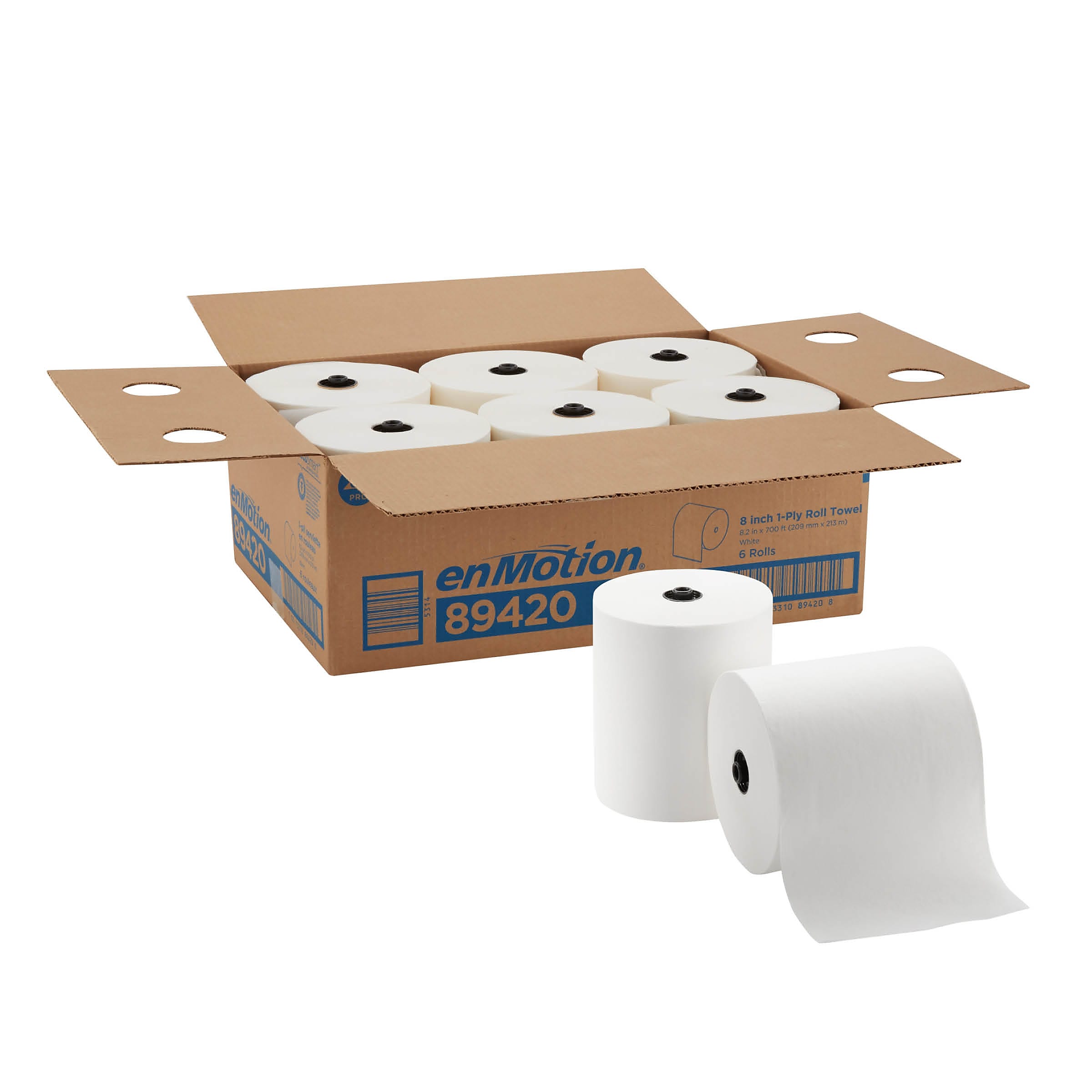 enmotion Hardwound Paper Towels, 1-ply, 700 ft./Roll, 6 Rolls/Carton