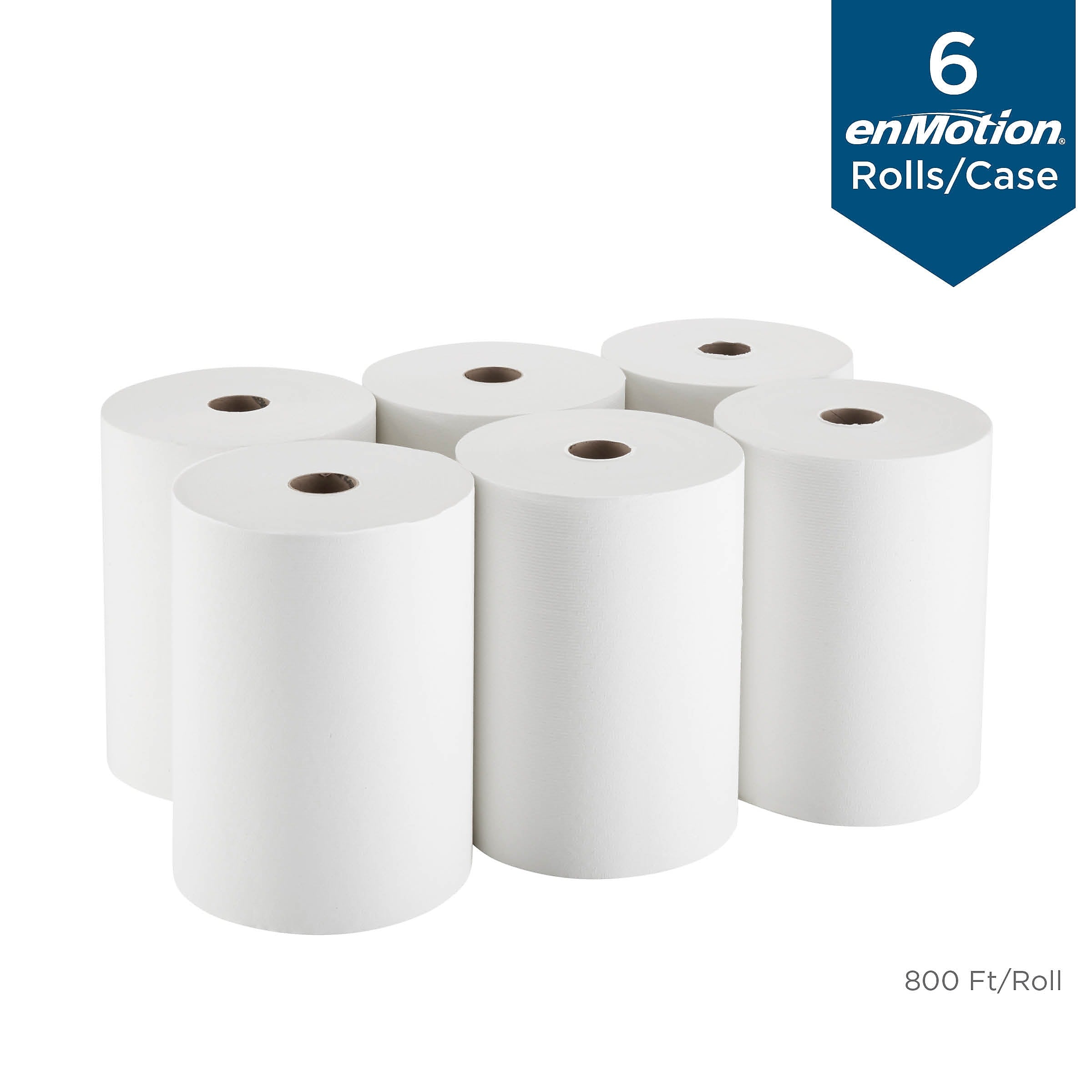 enmotion Recycled Hardwound Paper Towels, 1-ply, 800 ft./Roll, 6 Rolls/Carton