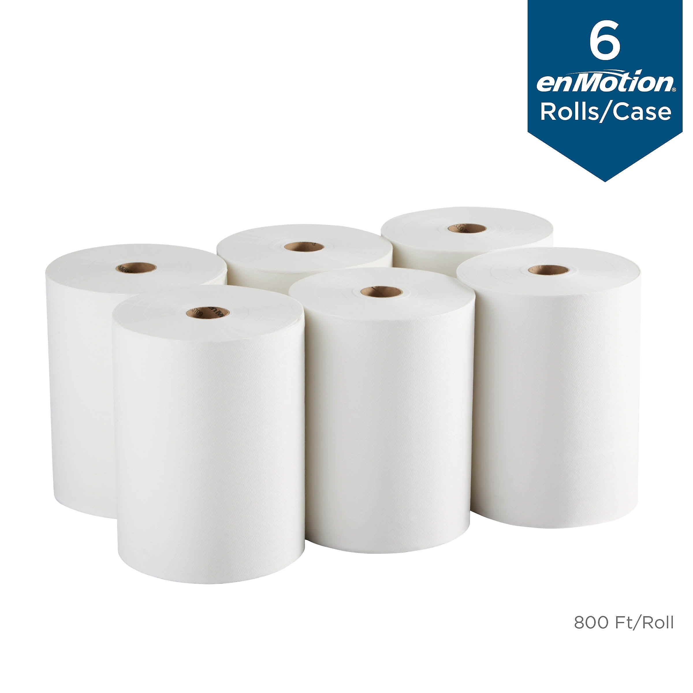 enmotion Recycled Hardwound Paper Towels, 1-ply, 800 ft./Roll, 6 Rolls/Carton
