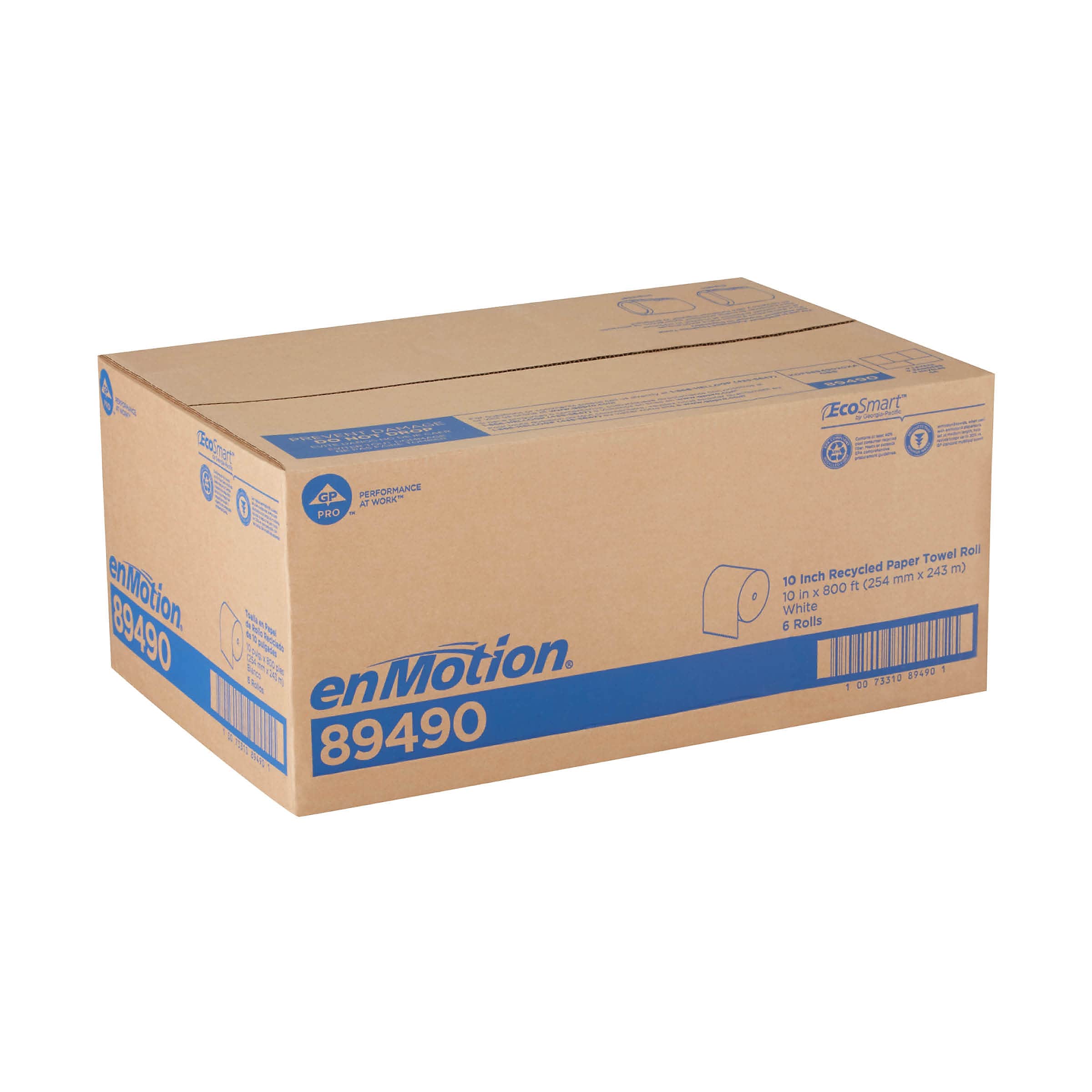 enmotion Recycled Hardwound Paper Towels, 1-ply, 800 ft./Roll, 6 Rolls/Carton