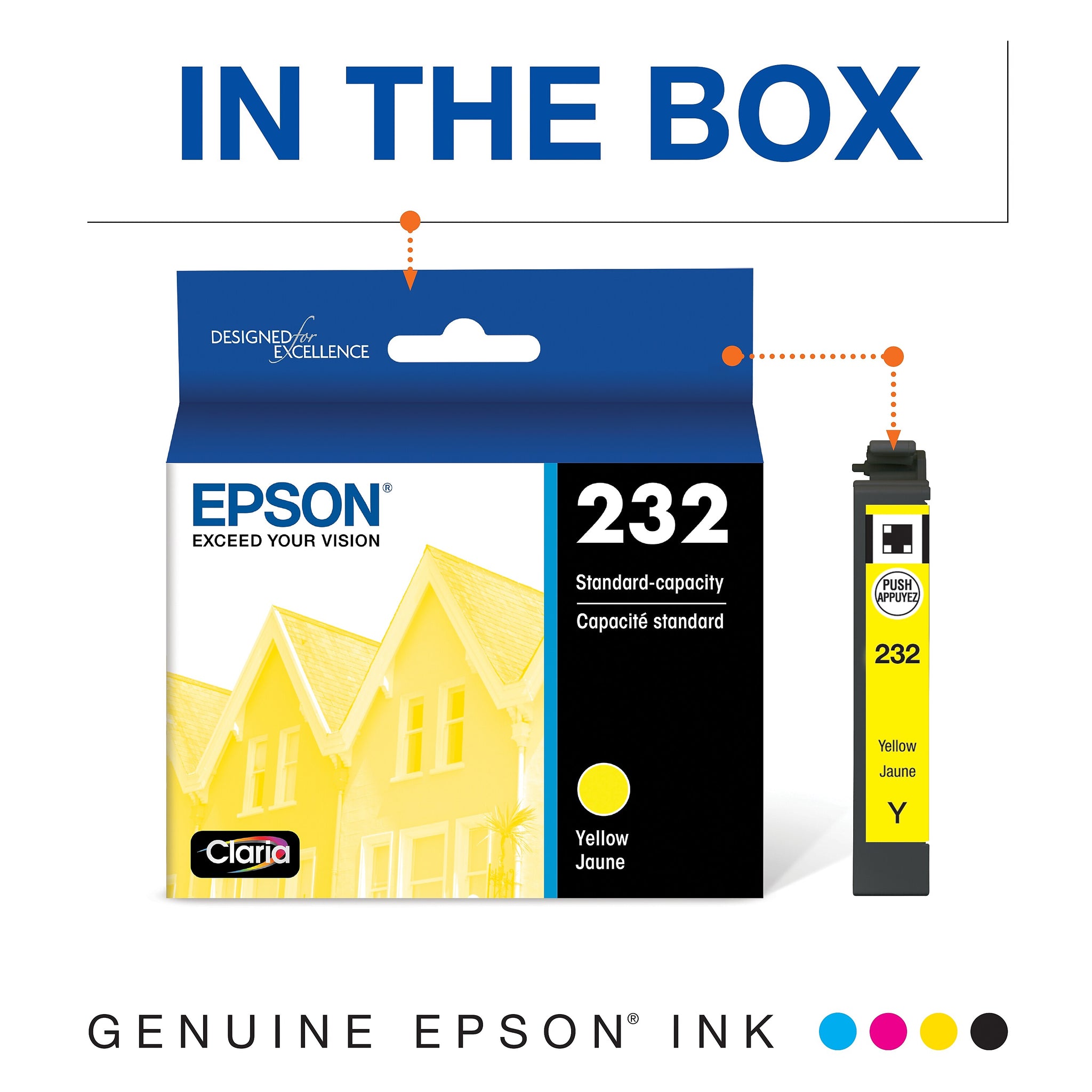 Epson 232 Yellow Standard Yield Ink Cartridge