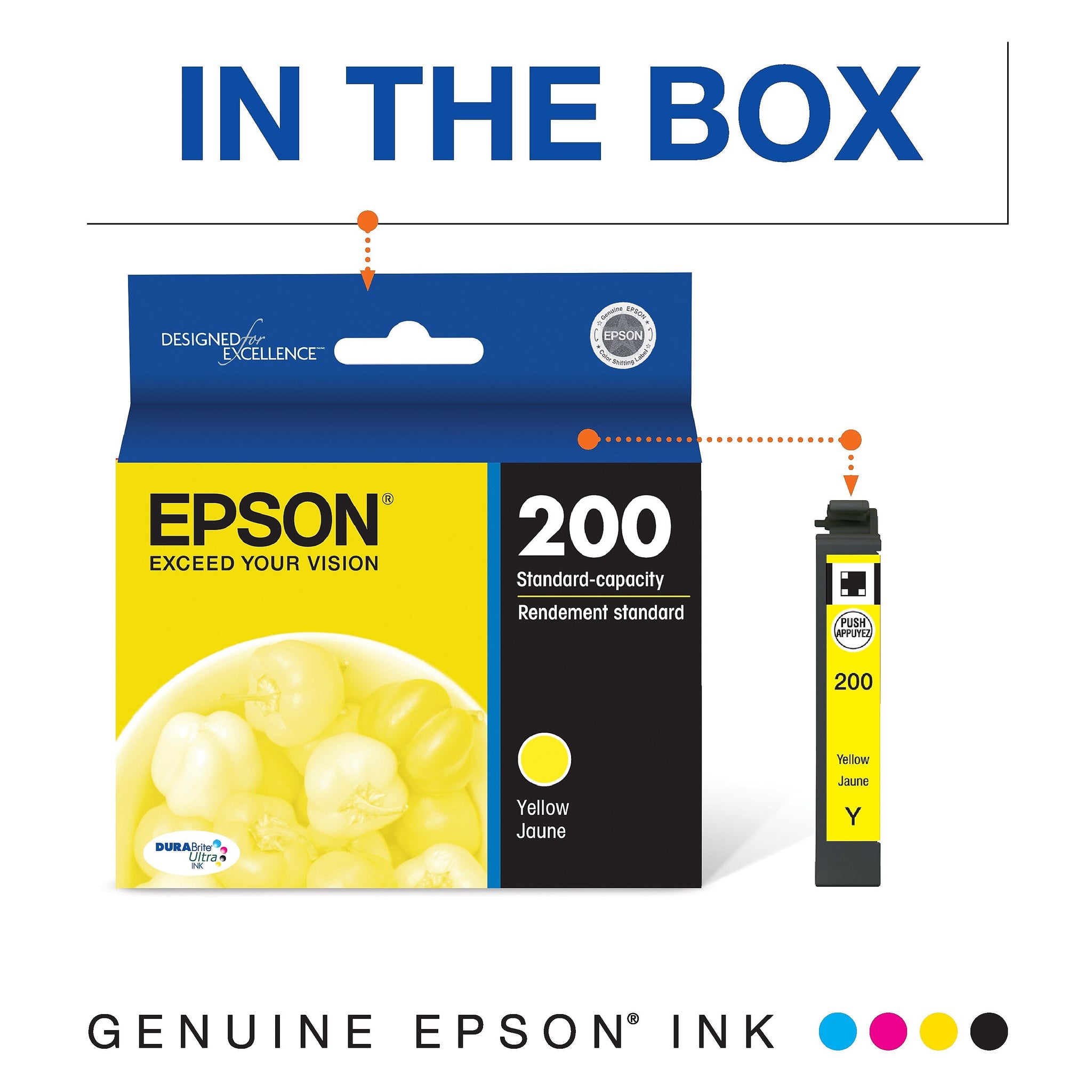 Epson T200 Yellow Standard Yield Ink Cartridge