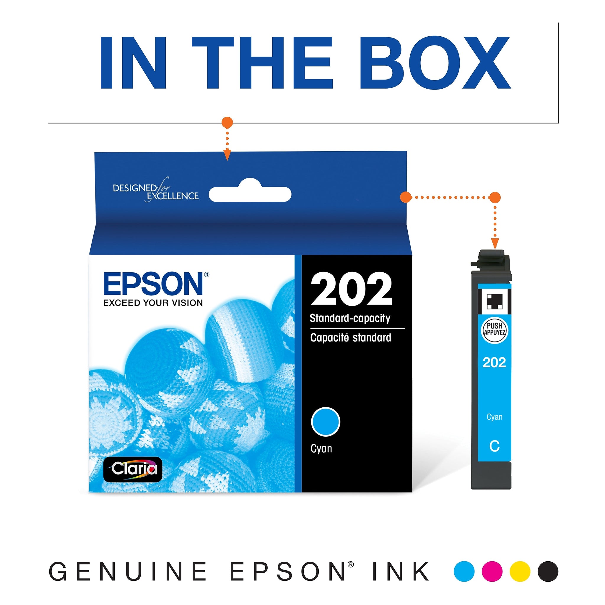 Epson T202 Cyan Standard Yield Ink Cartridge