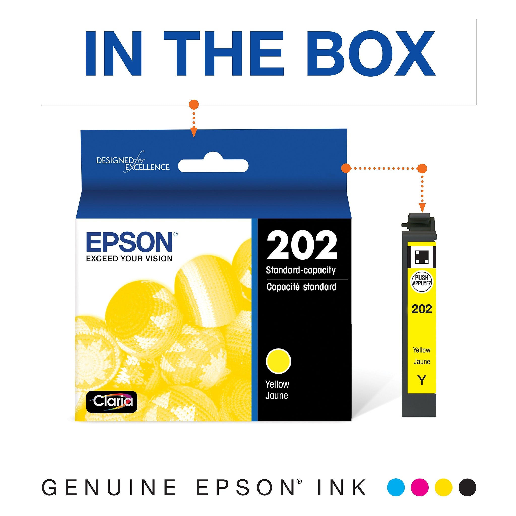 Epson T202 Yellow Standard Yield Ink Cartridge