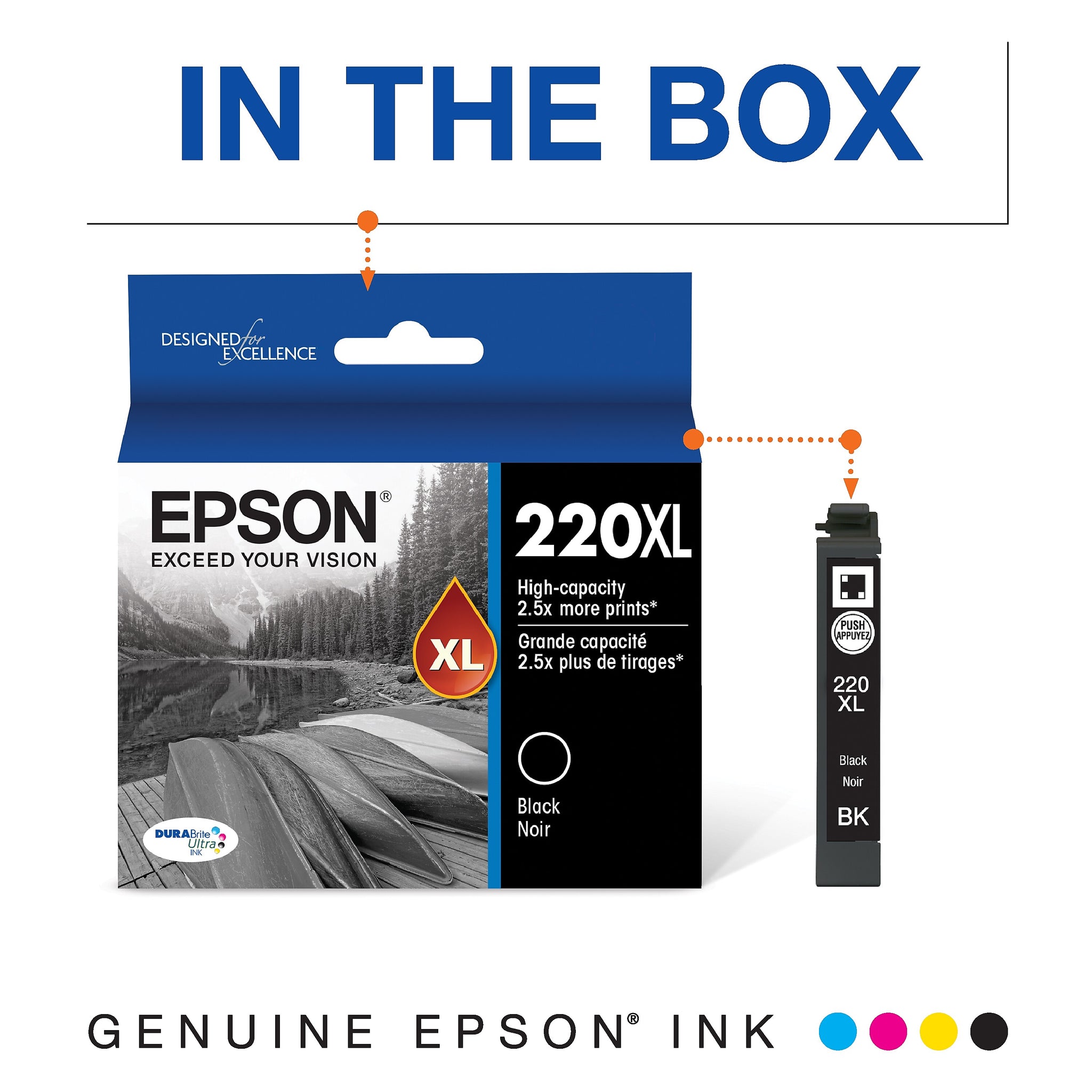 Epson T220XL Black High Yield Ink Cartridge