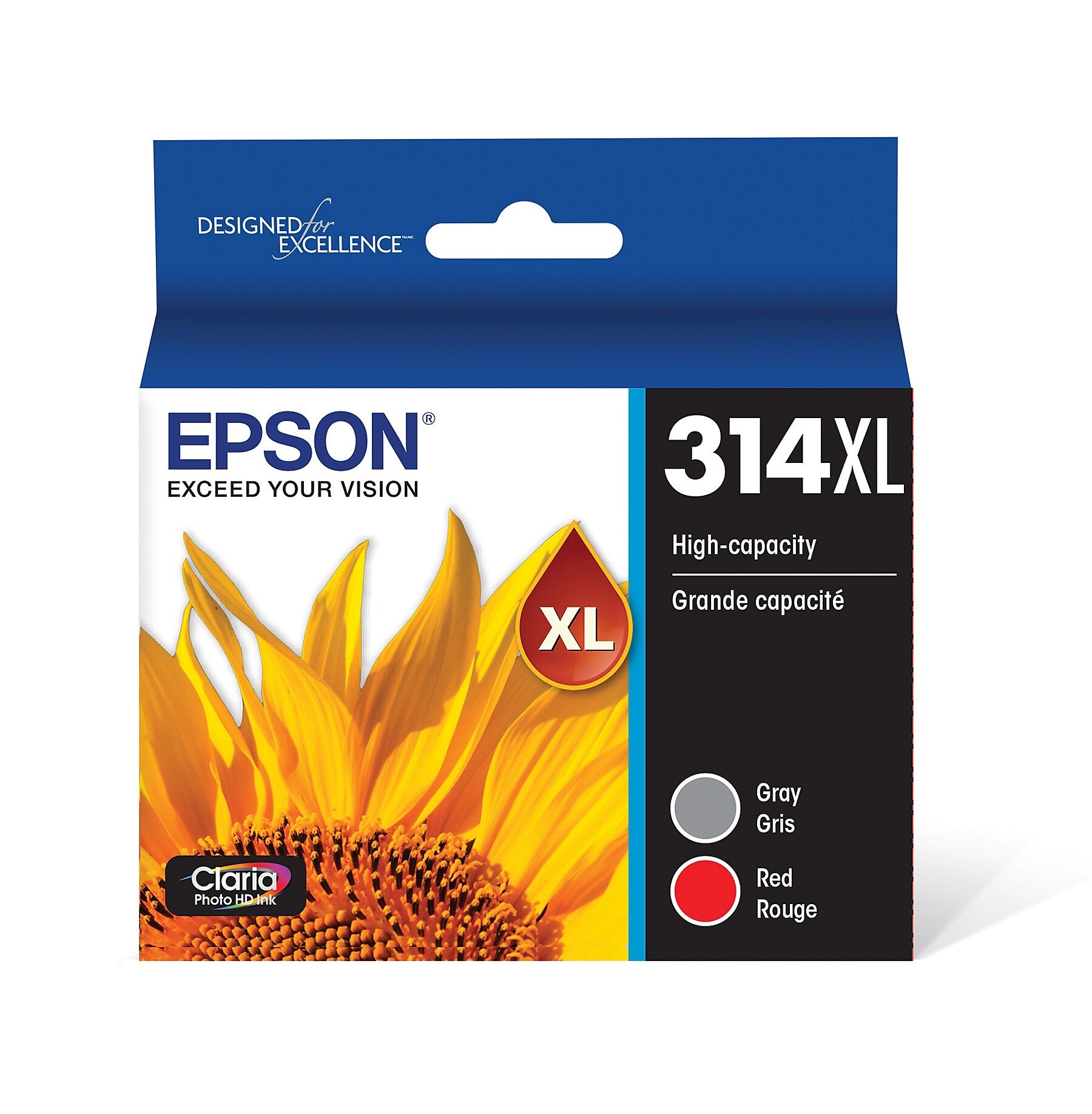 Epson T314XL Gray/Red High Yield Ink Cartridge