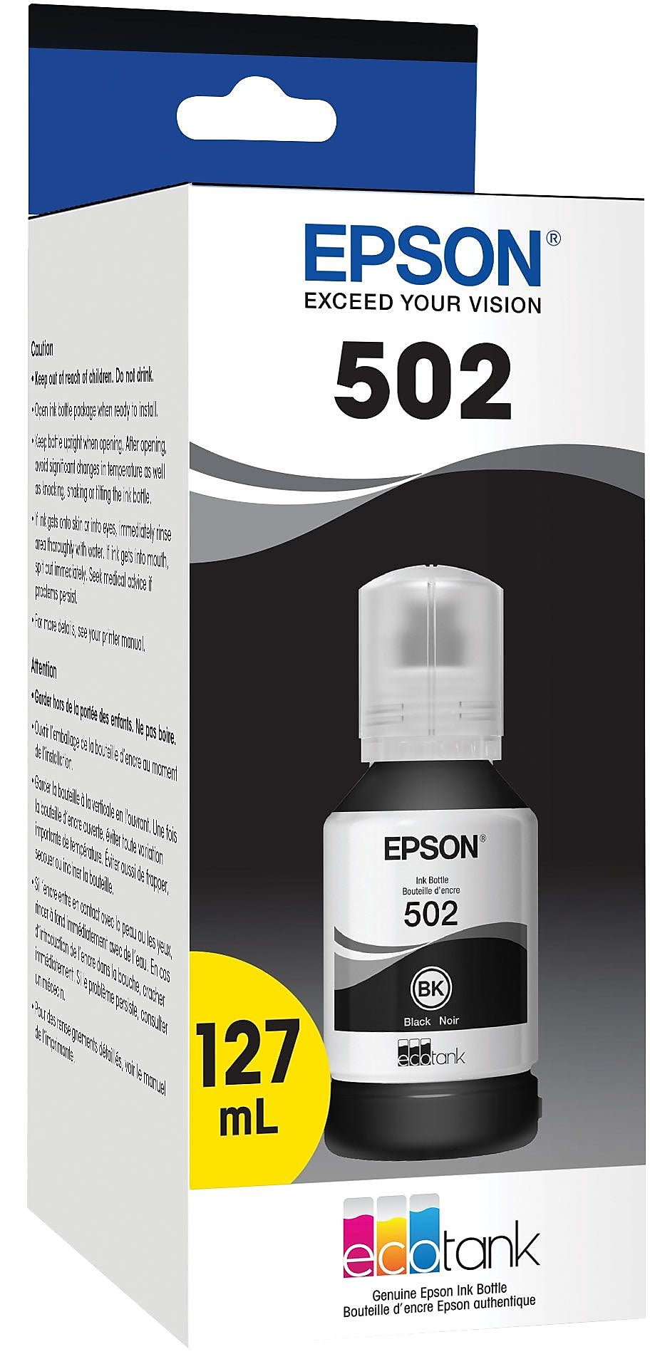 Epson T502 Black Standard Yield Ink Bottle
