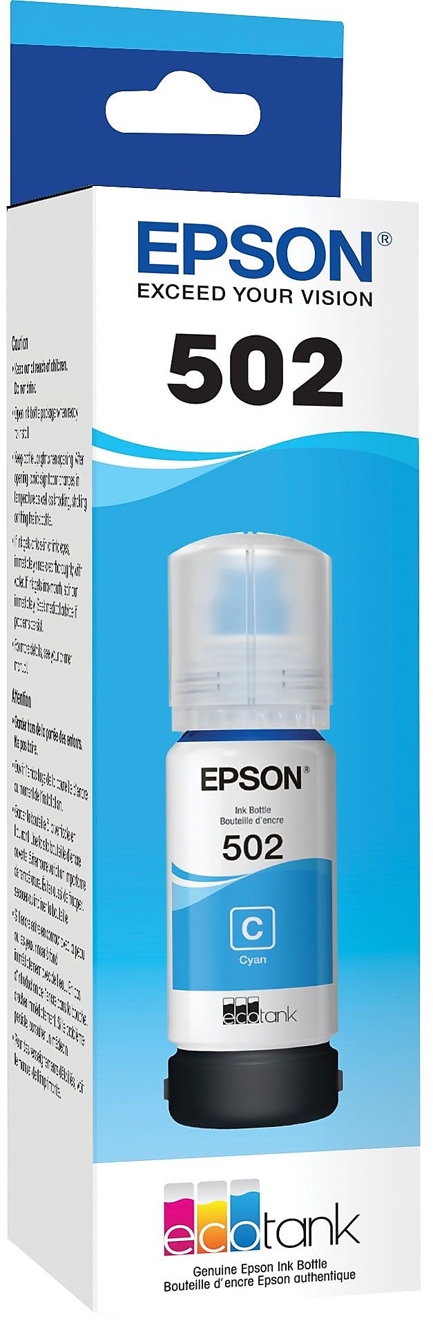 Epson T502 Cyan Standard Yield Ink Bottle