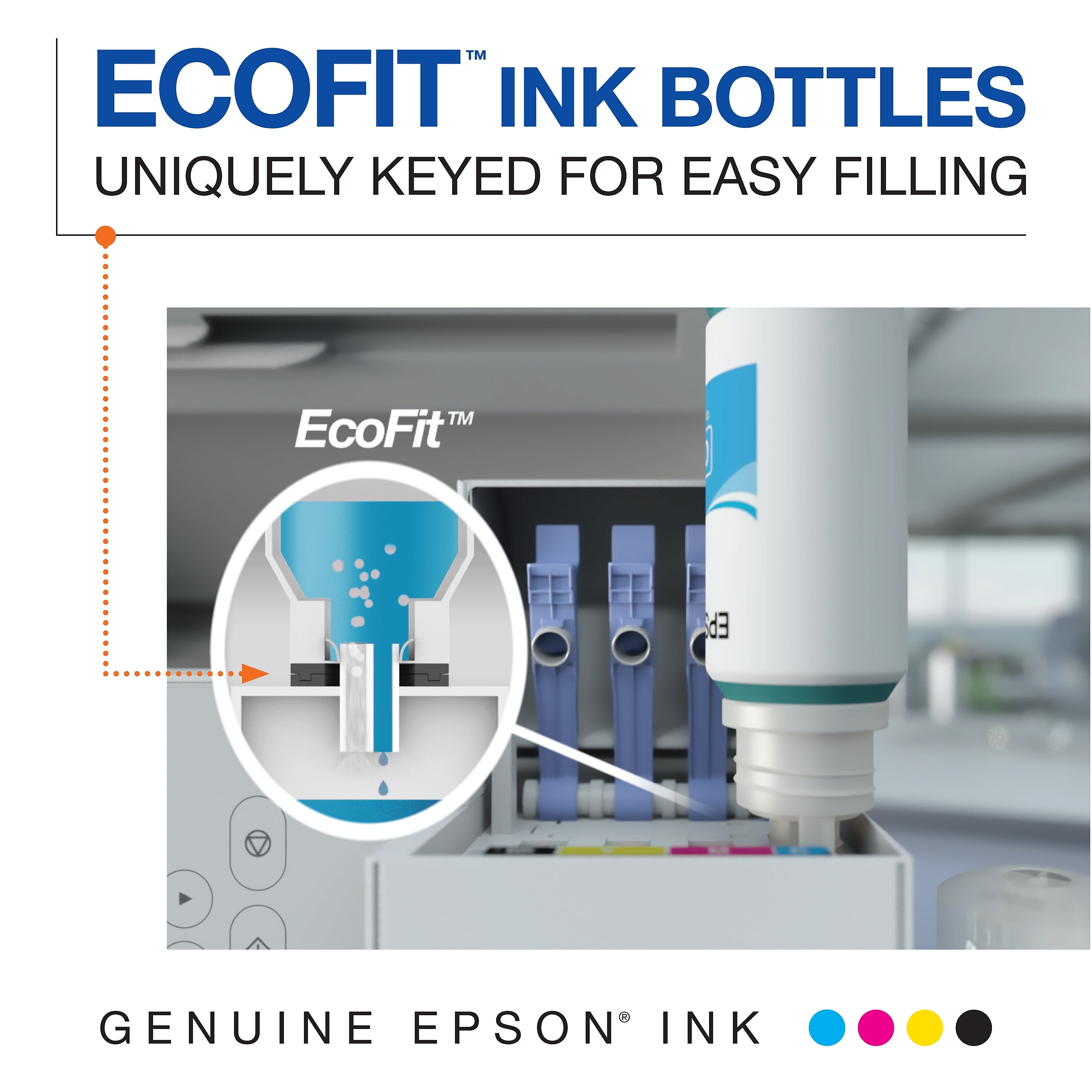 Epson T502 Cyan/Magenta/Yellow Standard Yield Ink Bottle, 3/Pack
