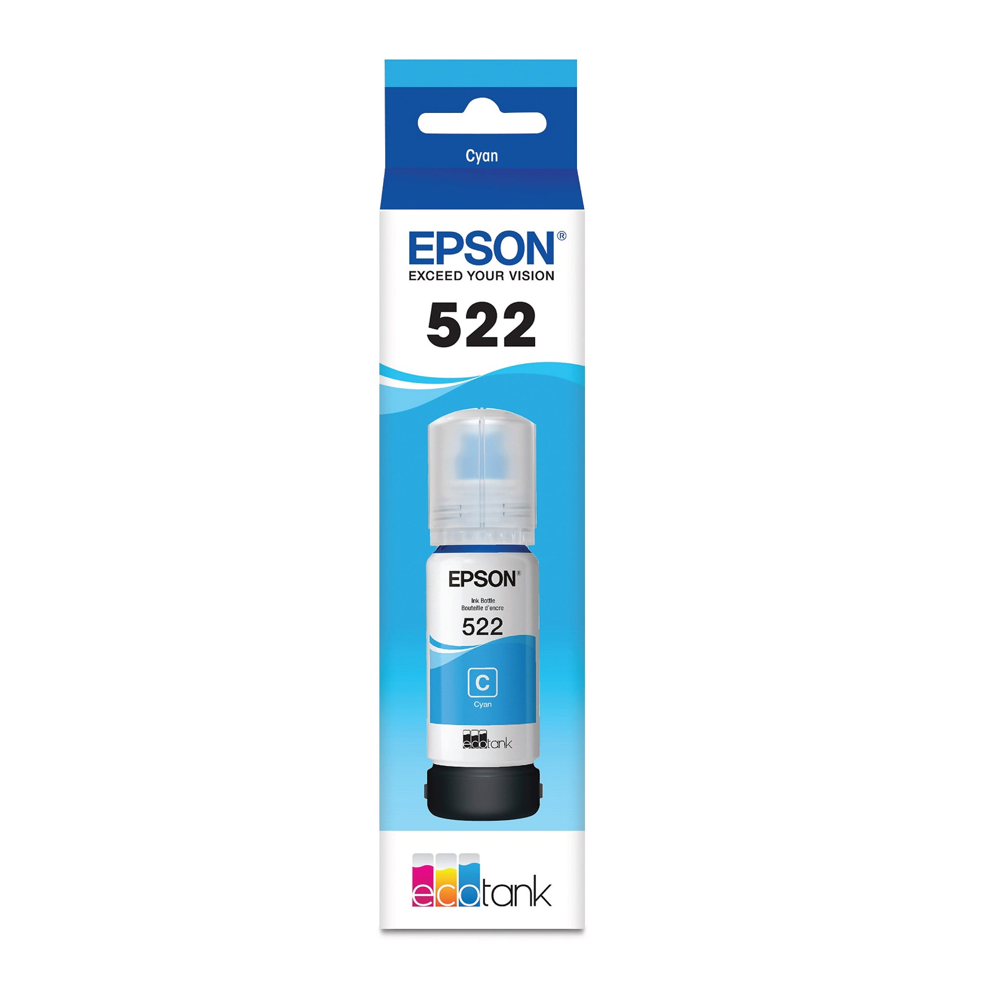 Epson T522 Cyan Standard Yield Ink Bottle