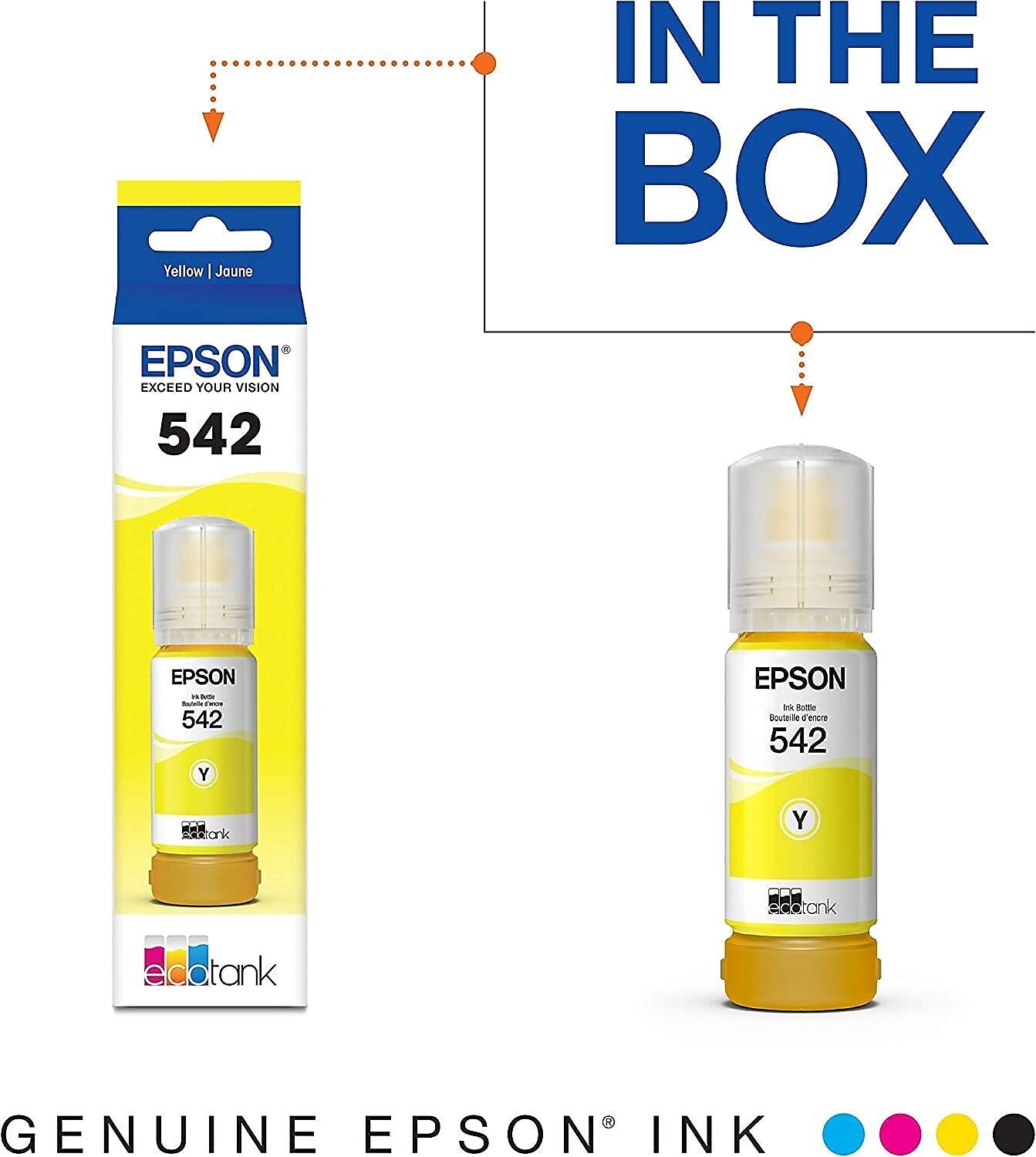 Epson T542 Yellow Ultra High Yield Ink Bottle