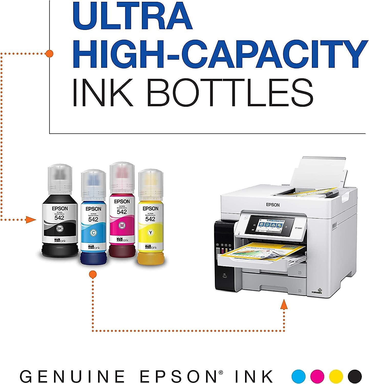 Epson T542 Yellow Ultra High Yield Ink Bottle