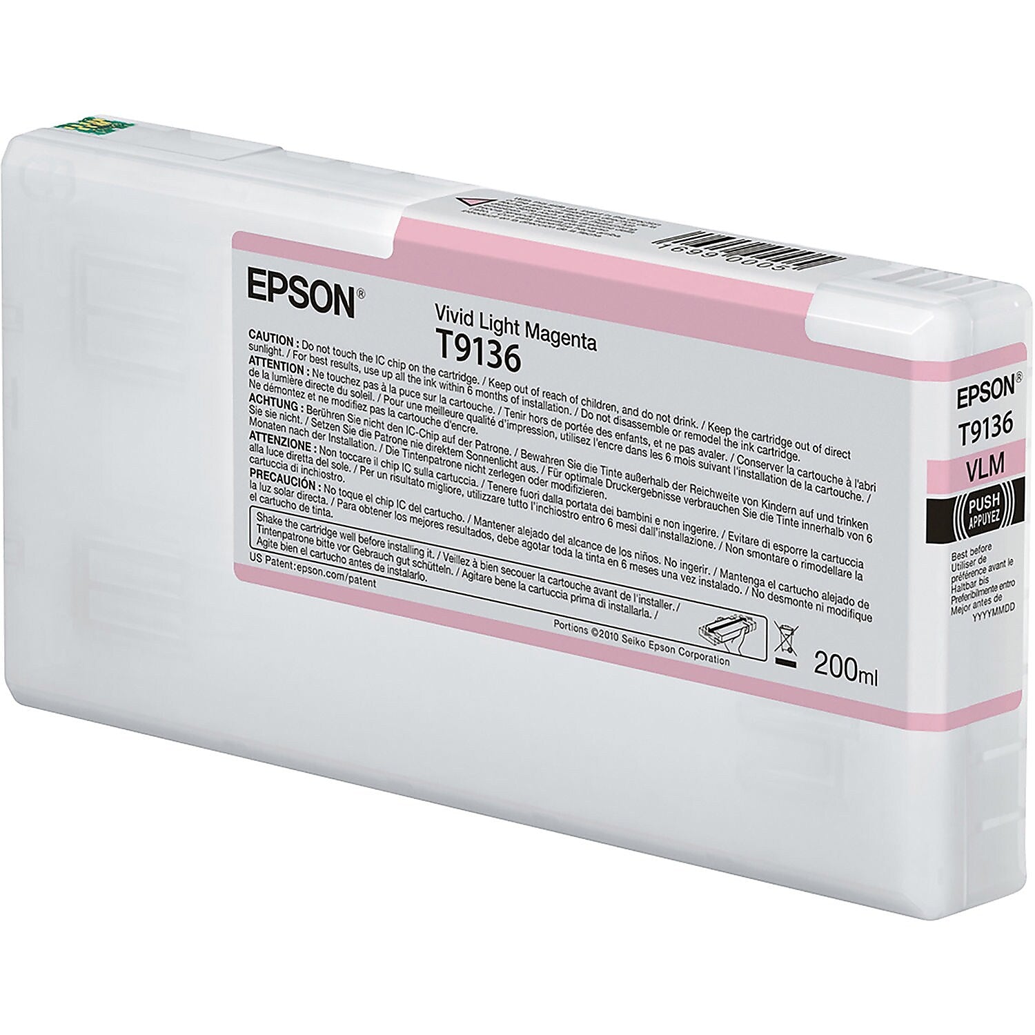 Epson T913 Vivid Light Magenta Standard Yield Ink Cartridge