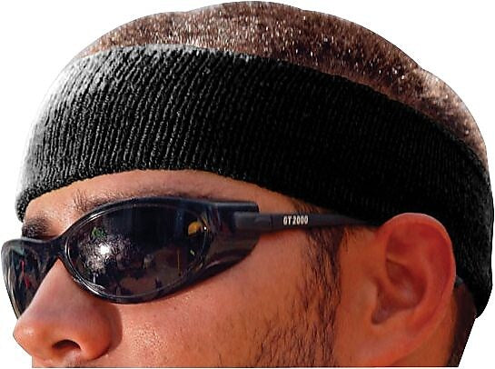 Ergodyne Chill-Its 6550 Cooling Sweatband, Black, One Size, 24/Carton
