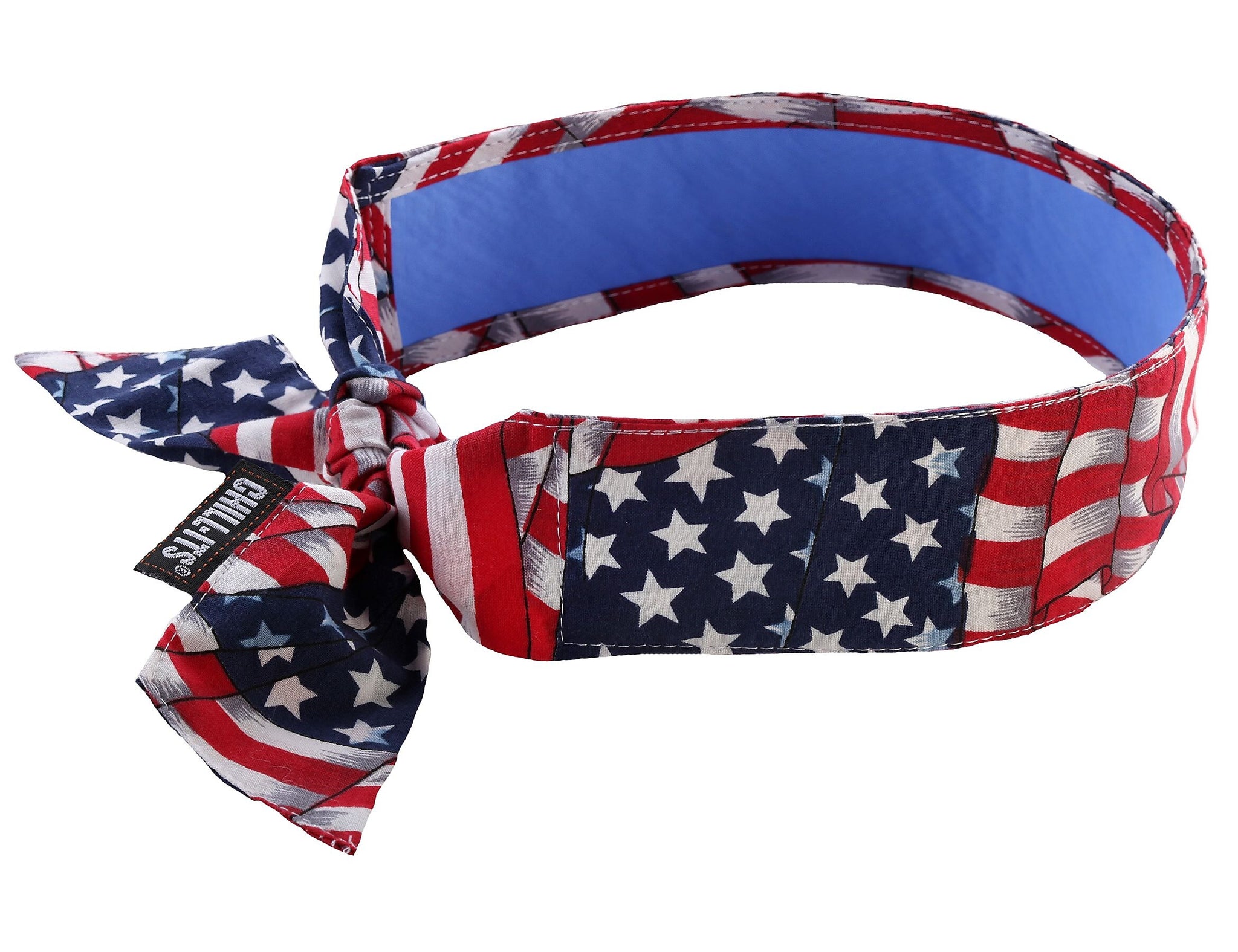 Ergodyne Chill-Its 6700 Evaporative Cooling Bandana, Blue and Red, One Size, 6/Carton