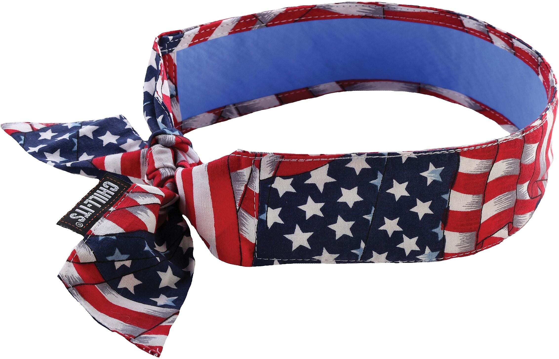 Ergodyne Chill-Its 6700 Evaporative Cooling Bandana, Blue and Red, One Size, 6/Carton