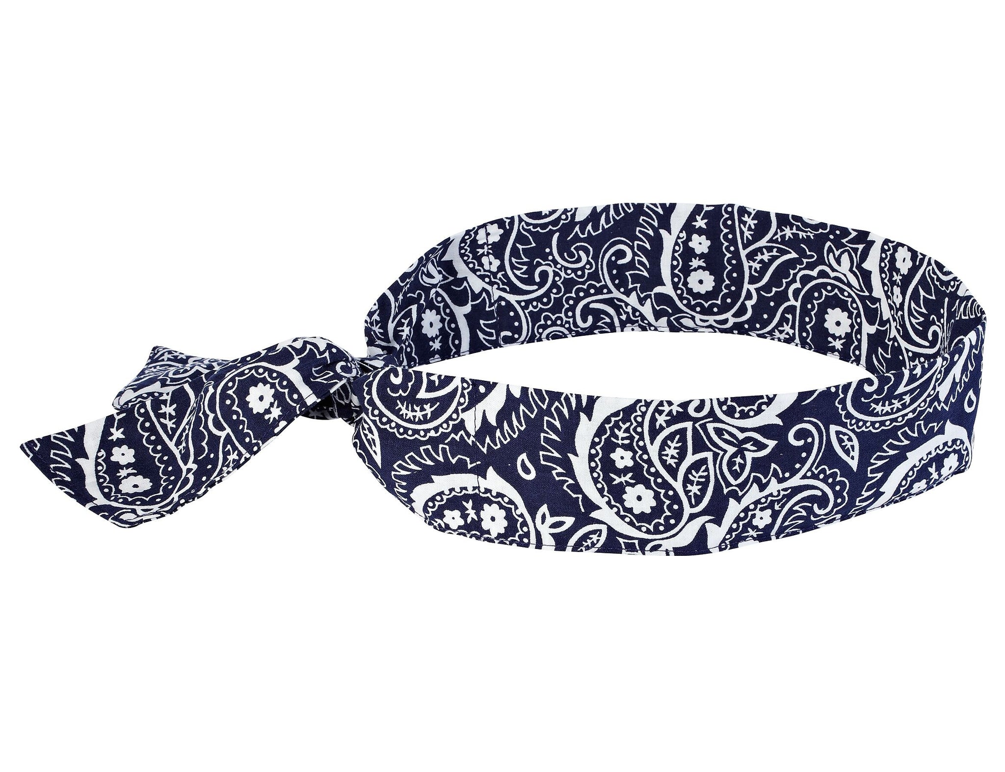 Ergodyne Chill-Its 6700 Evaporative Cooling Bandana, Navy Western, One Size, 24/Carton