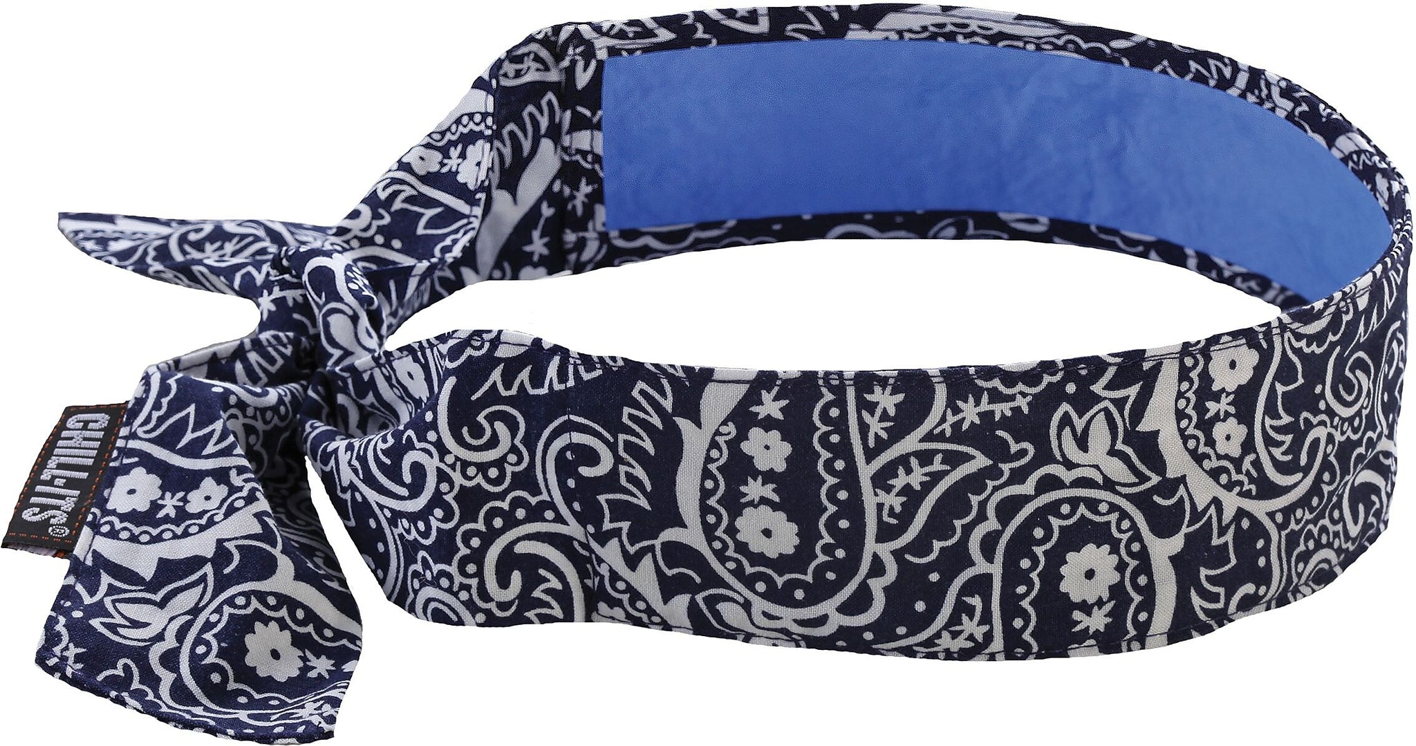 Ergodyne Chill-Its 6700 Evaporative Cooling Bandana, Navy Western, One Size, 6/Carton