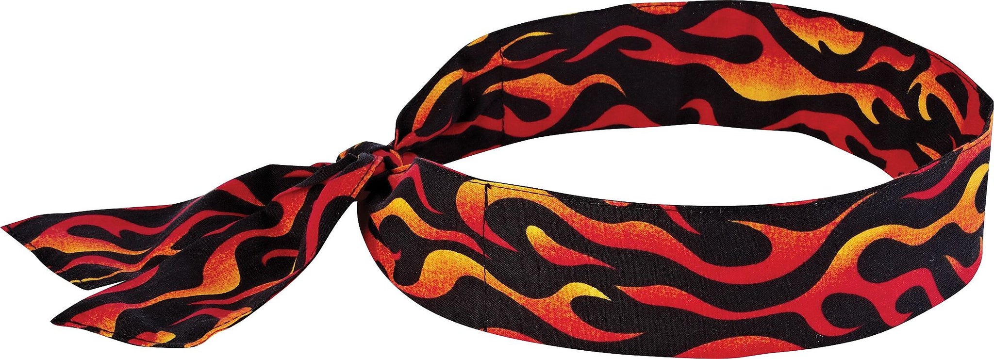 Ergodyne Chill-Its 6700 Evaporative Cooling Bandana, Red Flames, One Size, 24/Carton