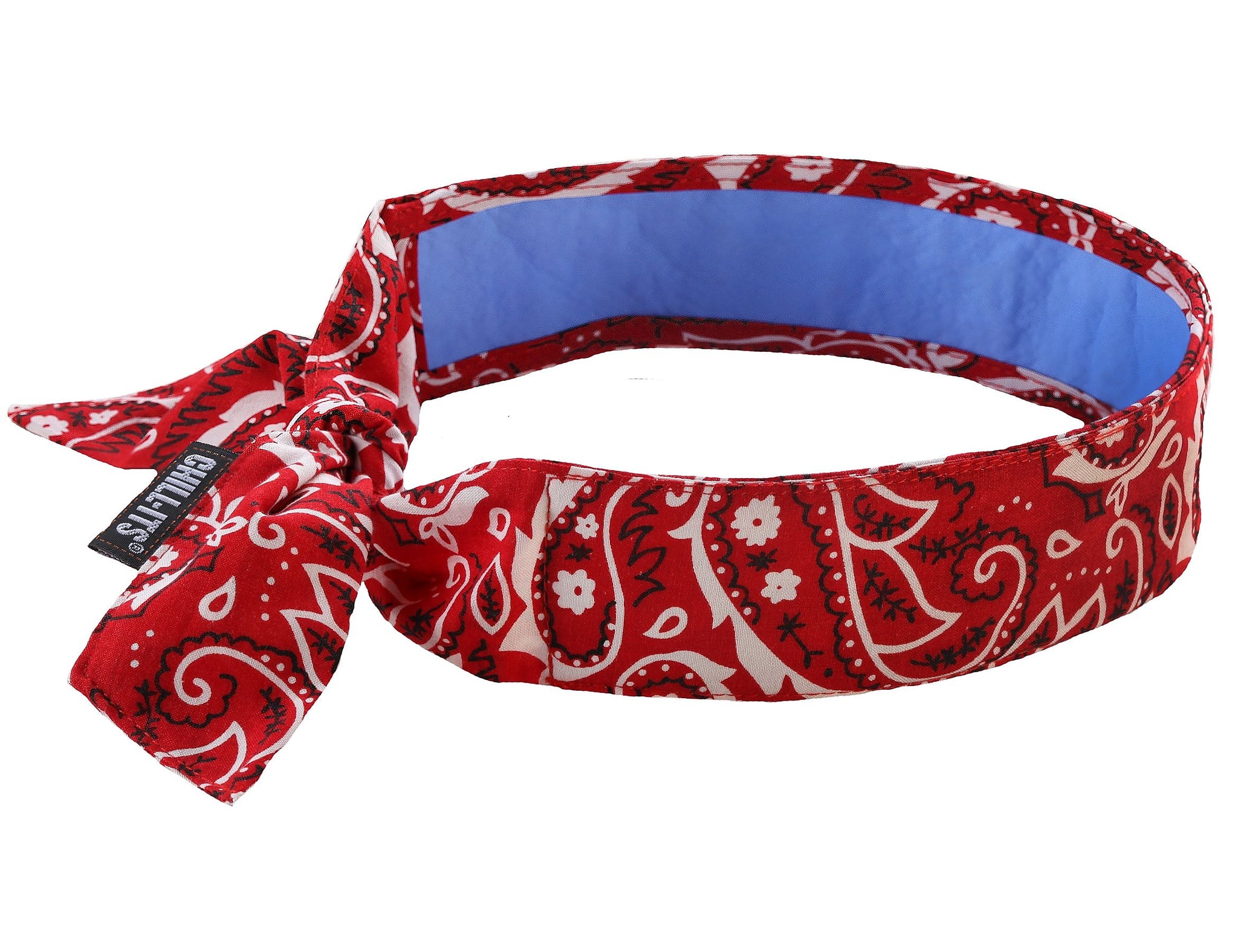 Ergodyne Chill-Its 6700 Evaporative Cooling Bandana, Red Western, One Size, 6/Carton