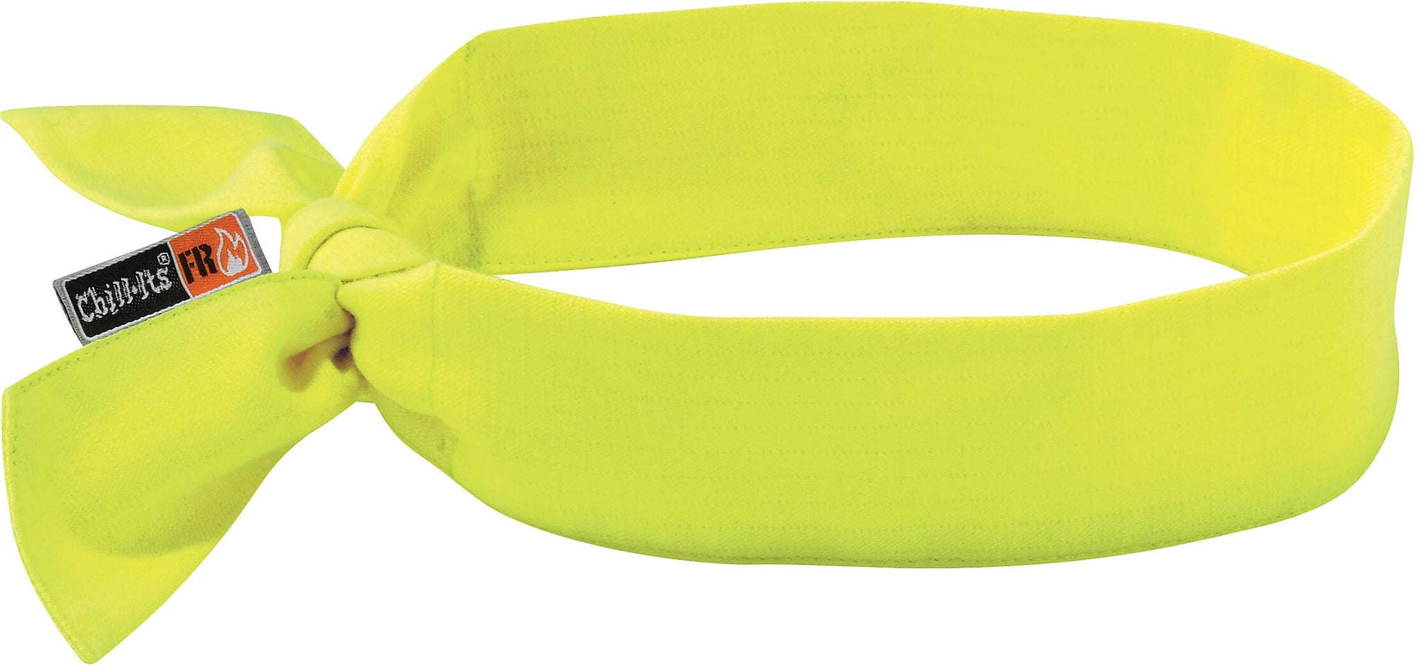 Ergodyne Chill-Its 6700 Evaporative Cooling High Visibility Bandana, Lime, One Size, 6/Carton