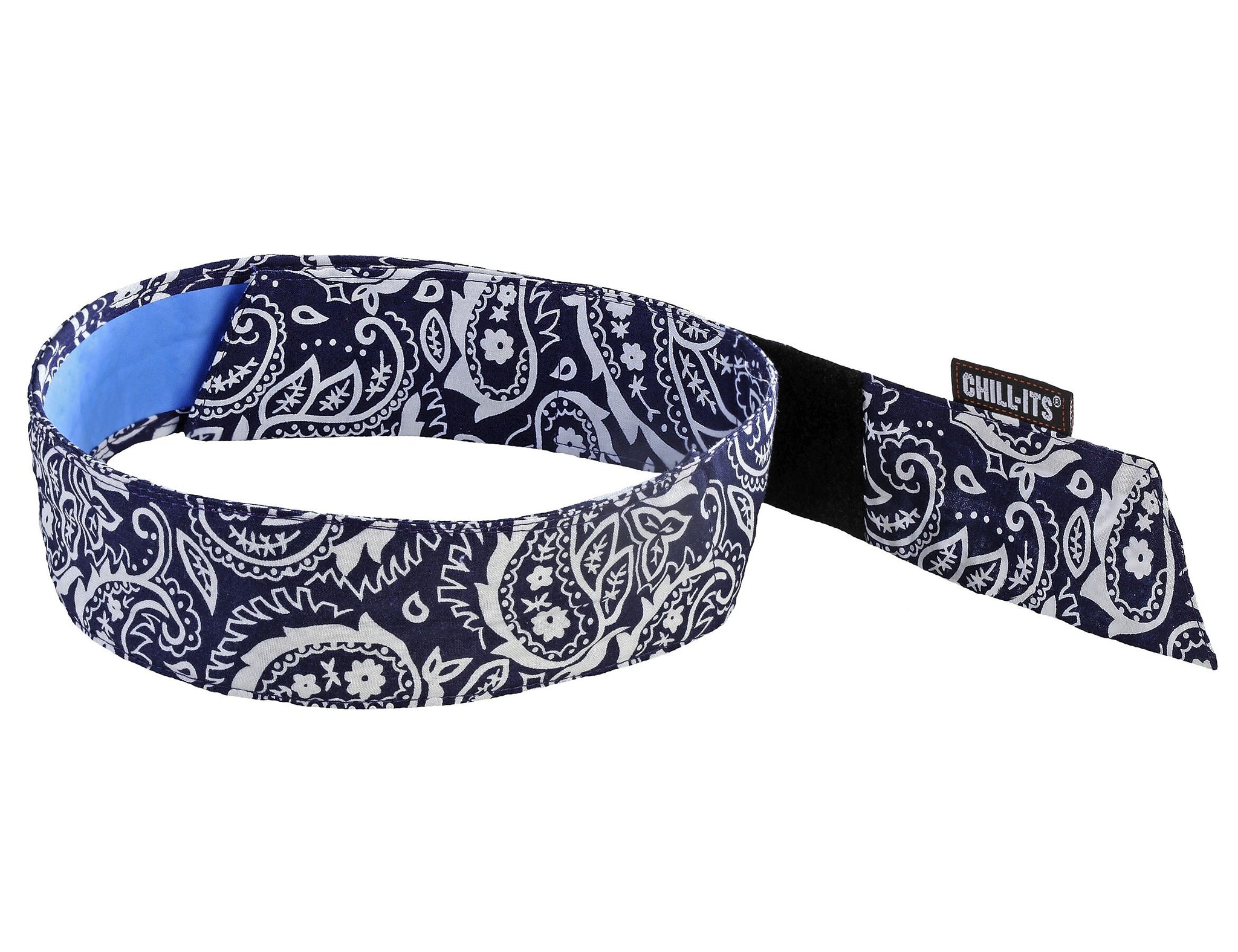 Ergodyne Chill-Its 6705 Evaporative Cooling Bandana, Navy Western, One Size, 6/Carton