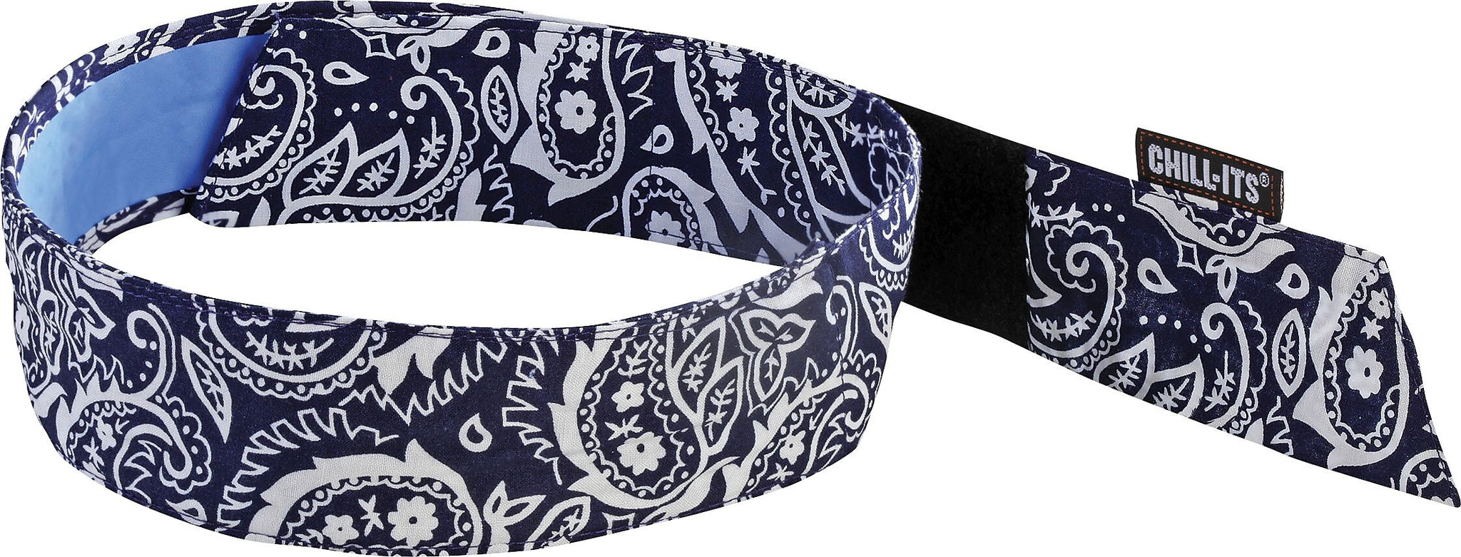 Ergodyne Chill-Its 6705 Evaporative Cooling Bandana, Navy Western, One Size, 6/Carton