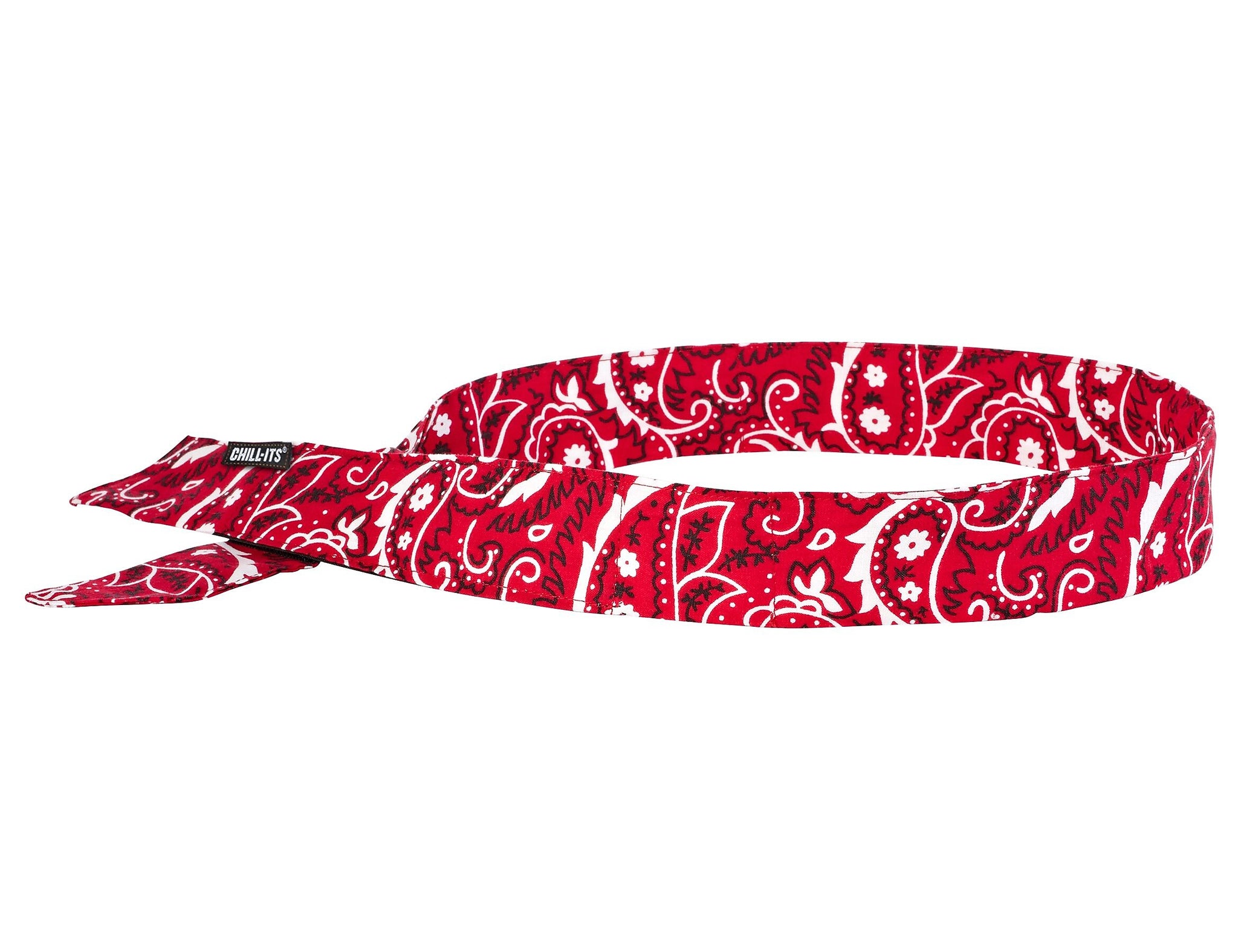 Ergodyne Chill-Its 6705 Evaporative Cooling Bandana, Red Western, One Size, 24/Carton