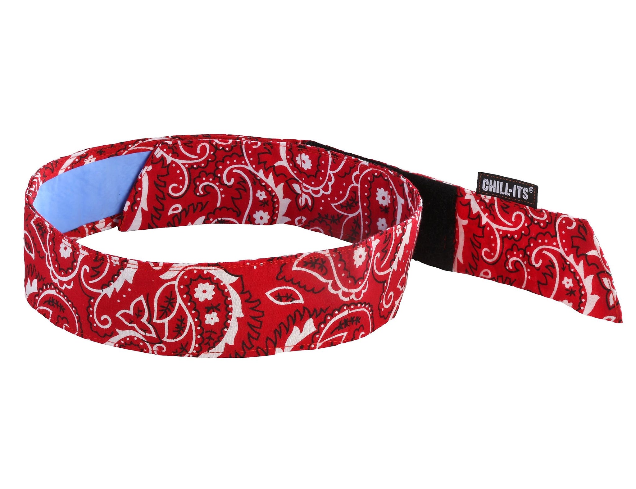 Ergodyne Chill-Its 6705 Evaporative Cooling Bandana, Red Western, One Size, 6/Carton
