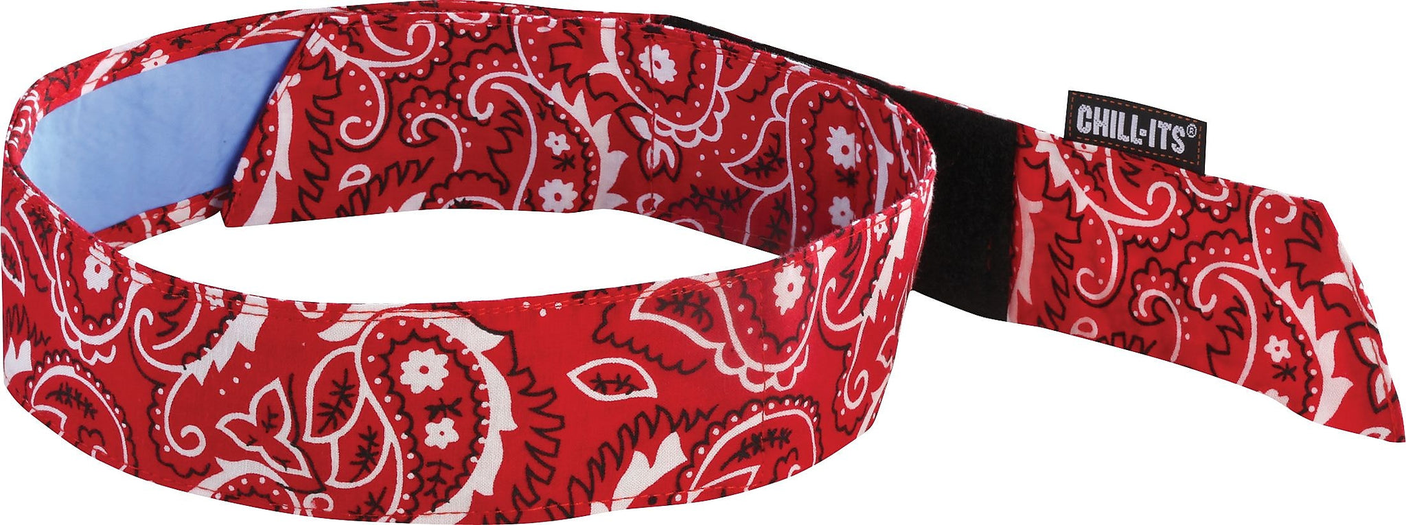 Ergodyne Chill-Its 6705 Evaporative Cooling Bandana, Red Western, One Size, 6/Carton