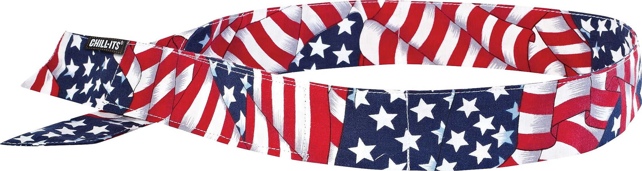 Ergodyne Chill-Its 6705 Evaporative Cooling Bandana, Stars and Stripes, One Size, 24/Carton